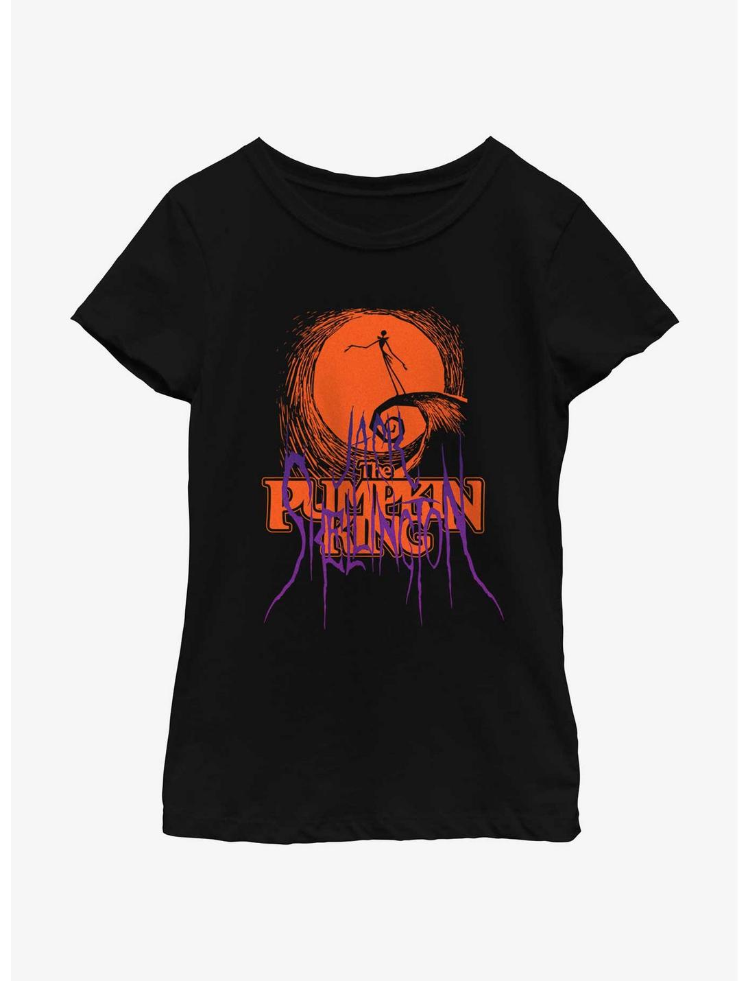 Disney The Nightmare Before Christmas Jack Skellington The Pumpkin King Youth Girls T-Shirt, BLACK, hi-res
