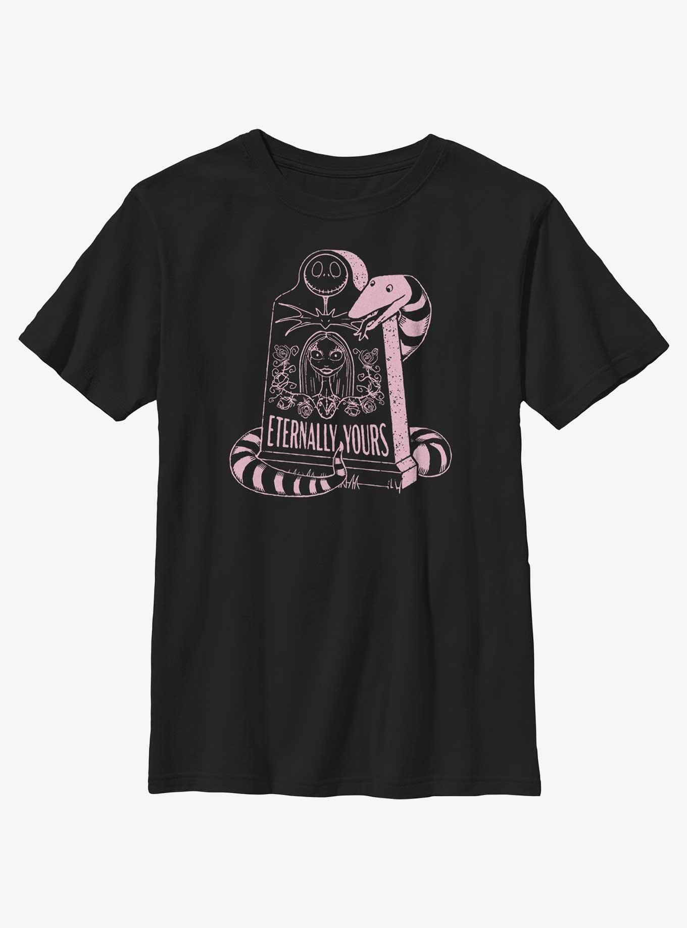 Disney The Nightmare Before Christmas Eternally Yours Youth T-Shirt, BLACK, hi-res