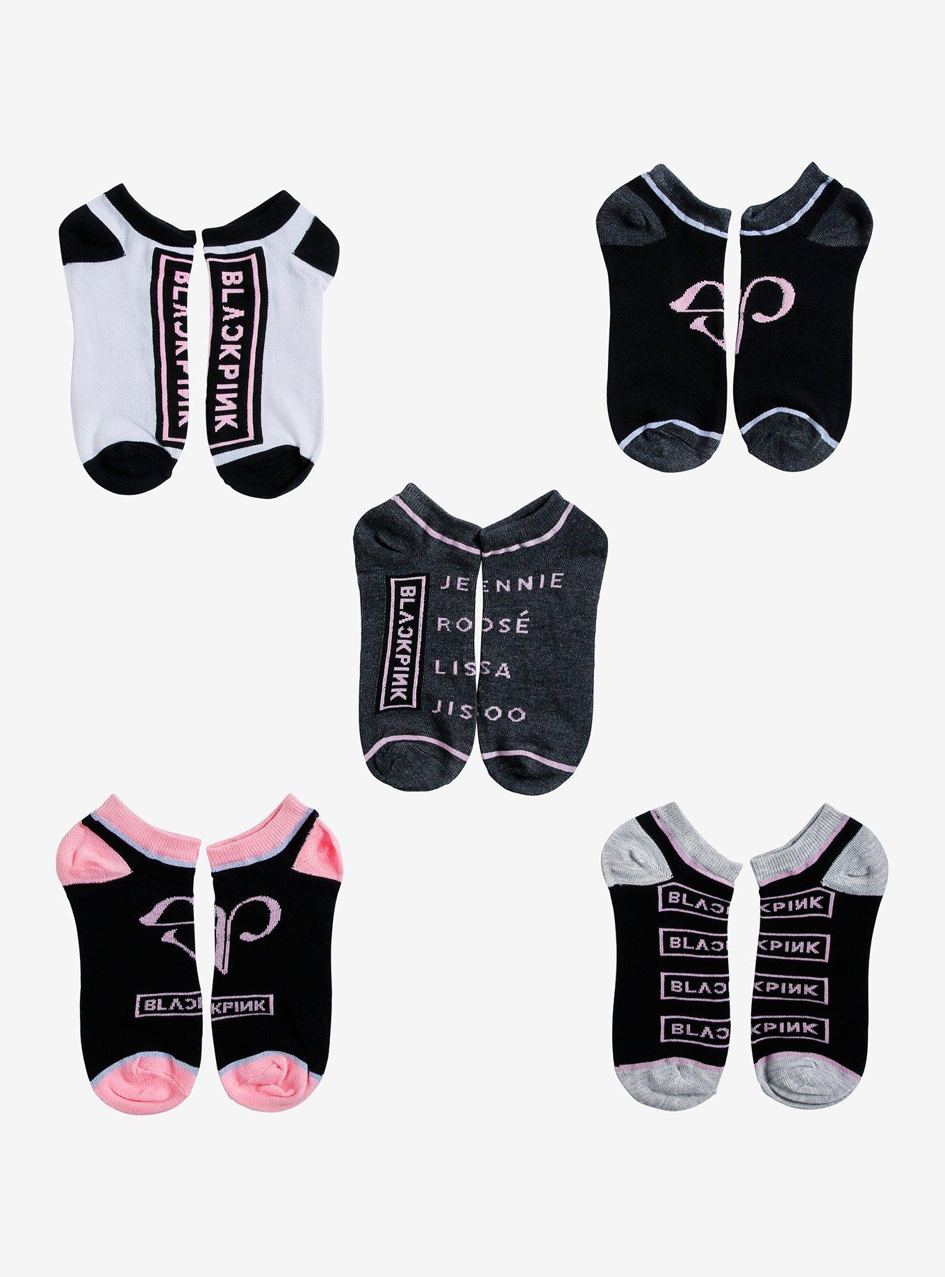 BLACKPINK Logo No-Show Socks 5 Pair, , hi-res