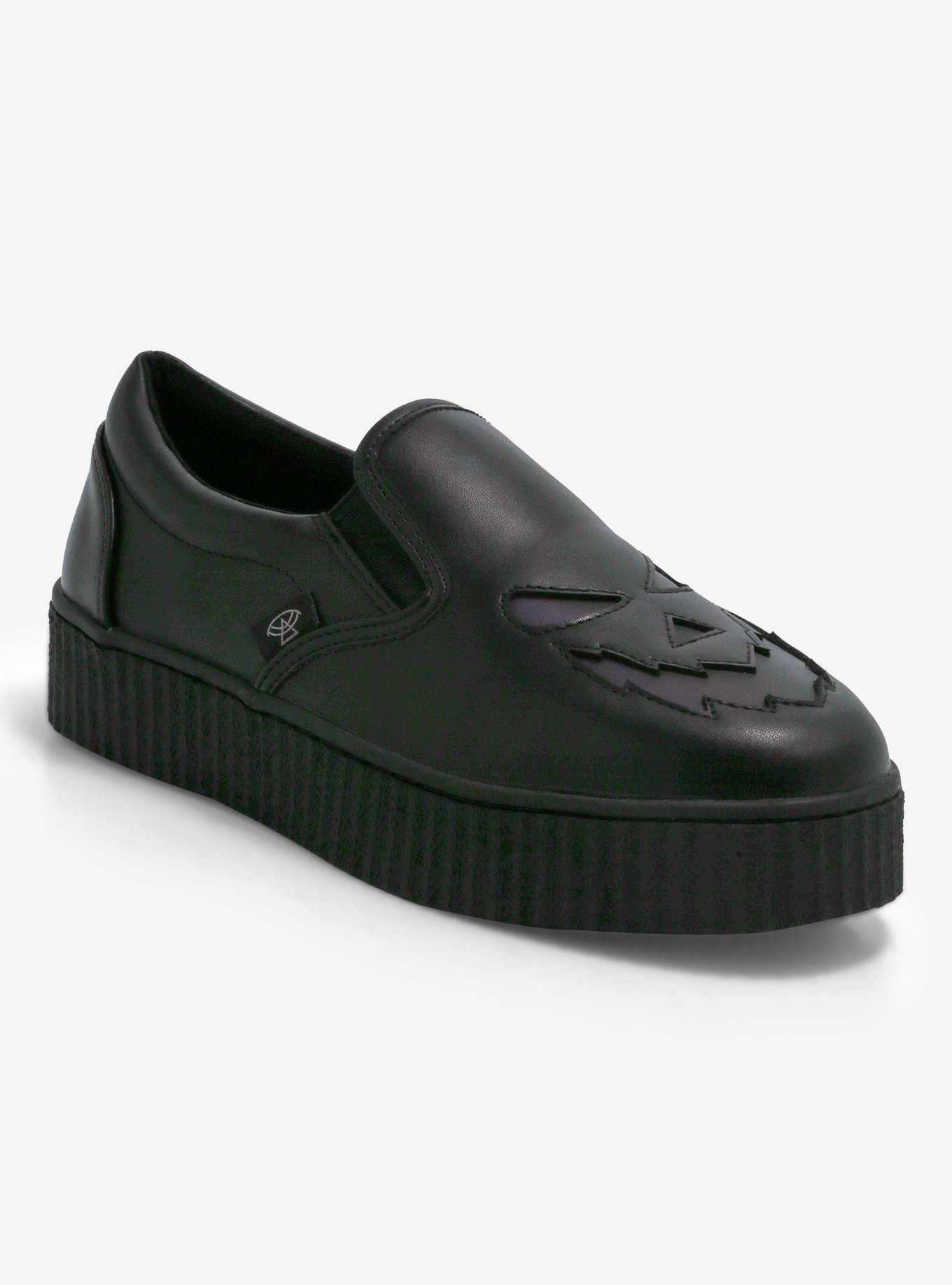 Strange Cvlt Krypt Reflective Jack-O'-Lantern Slip-On Sneakers, , hi-res