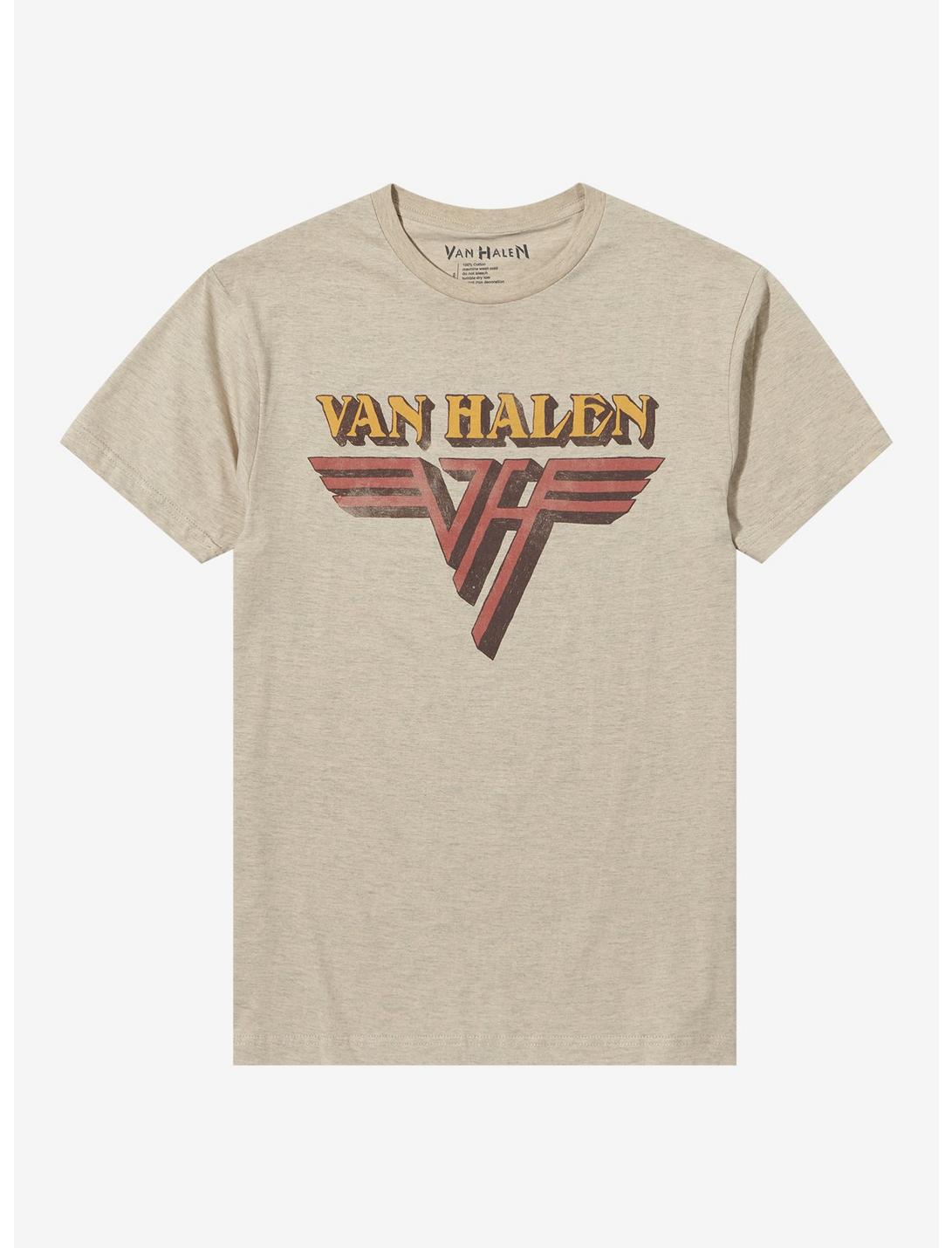 Van Halen Logo Heather Oatmeal T-Shirt, OATMEAL, hi-res
