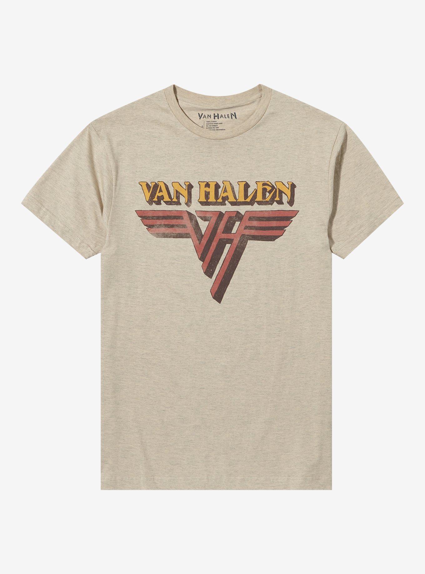 Van Halen Logo Heather Oatmeal T-Shirt, OATMEAL, hi-res