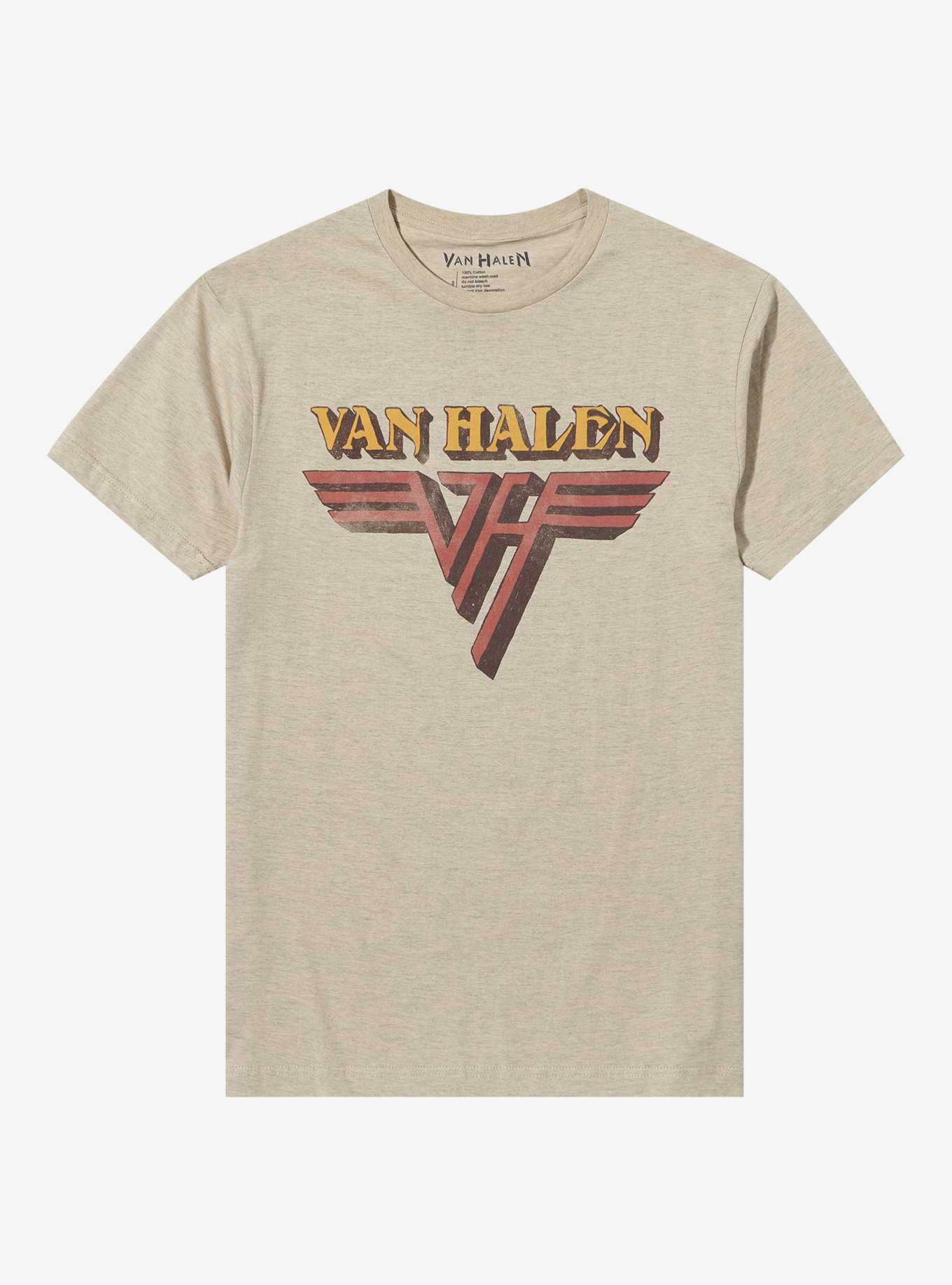Van Halen Logo Heather Oatmeal T-Shirt, , hi-res