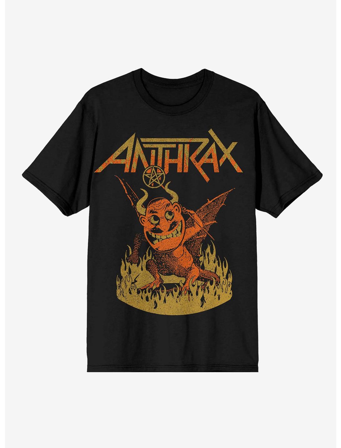 Anthrax Playful Devil Boyfriend Fit Girls T-Shirt, BLACK, hi-res