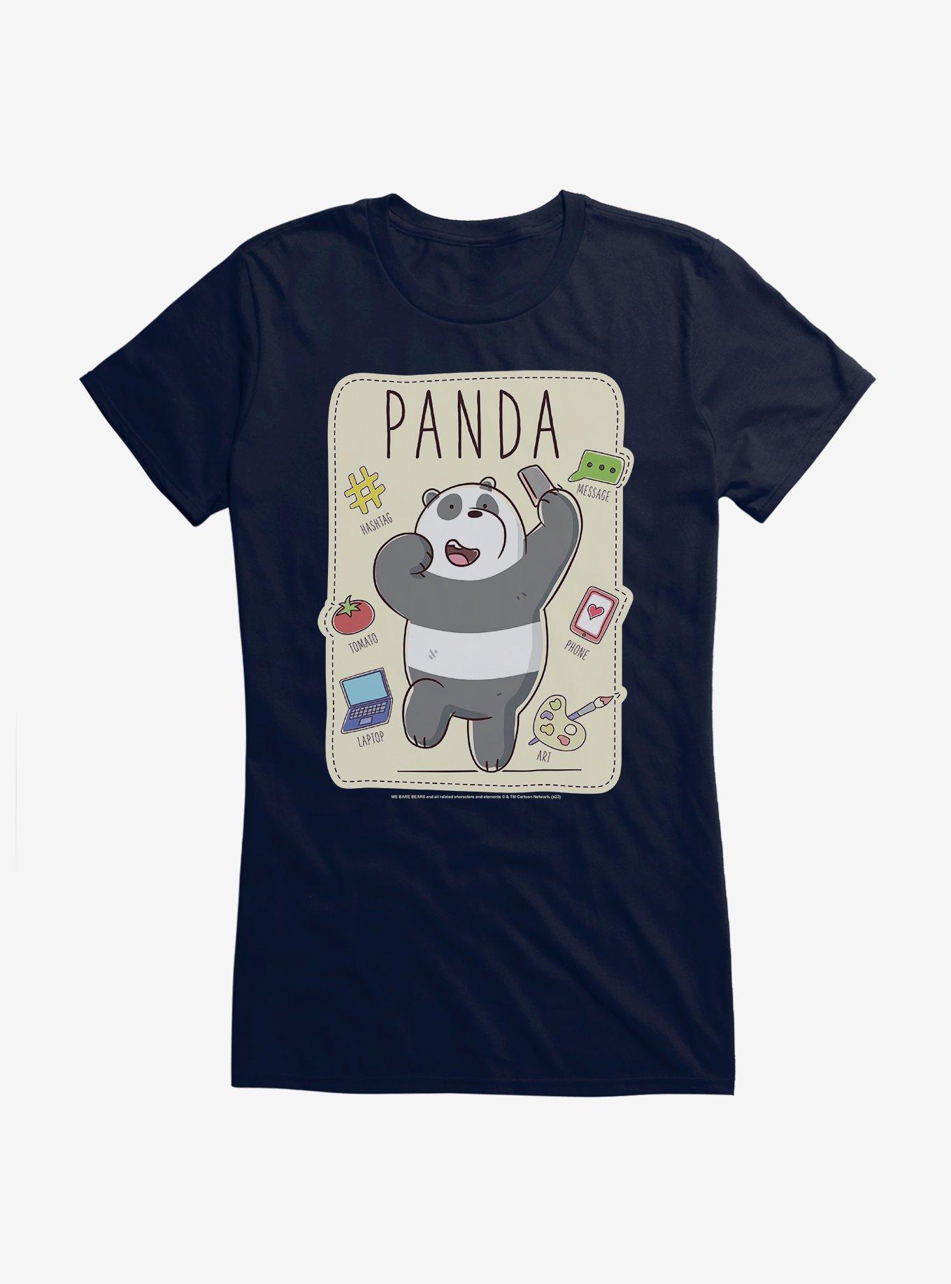 Junior's We Bare Bears Panda Internet Likes T-shirt : Target