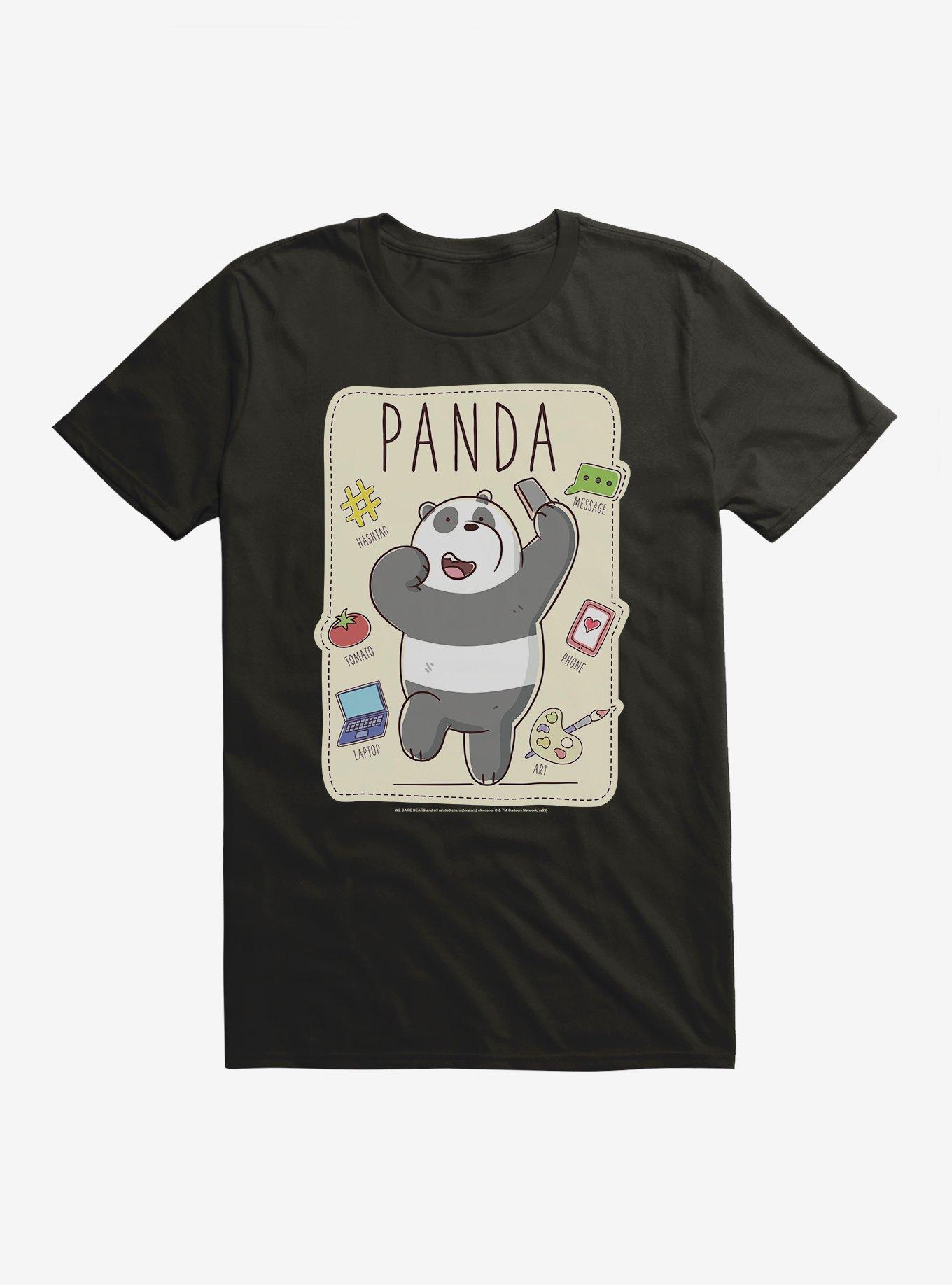We Bare Bears Panda T-Shirt, BLACK, hi-res