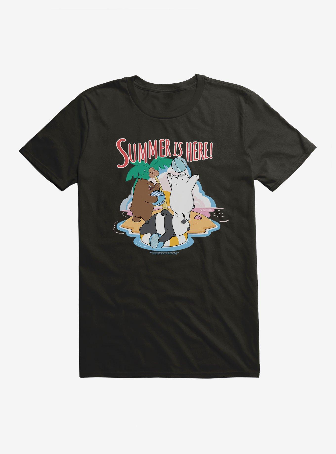 We Bare Bears Summer Is Here T-Shirt, BLACK, hi-res