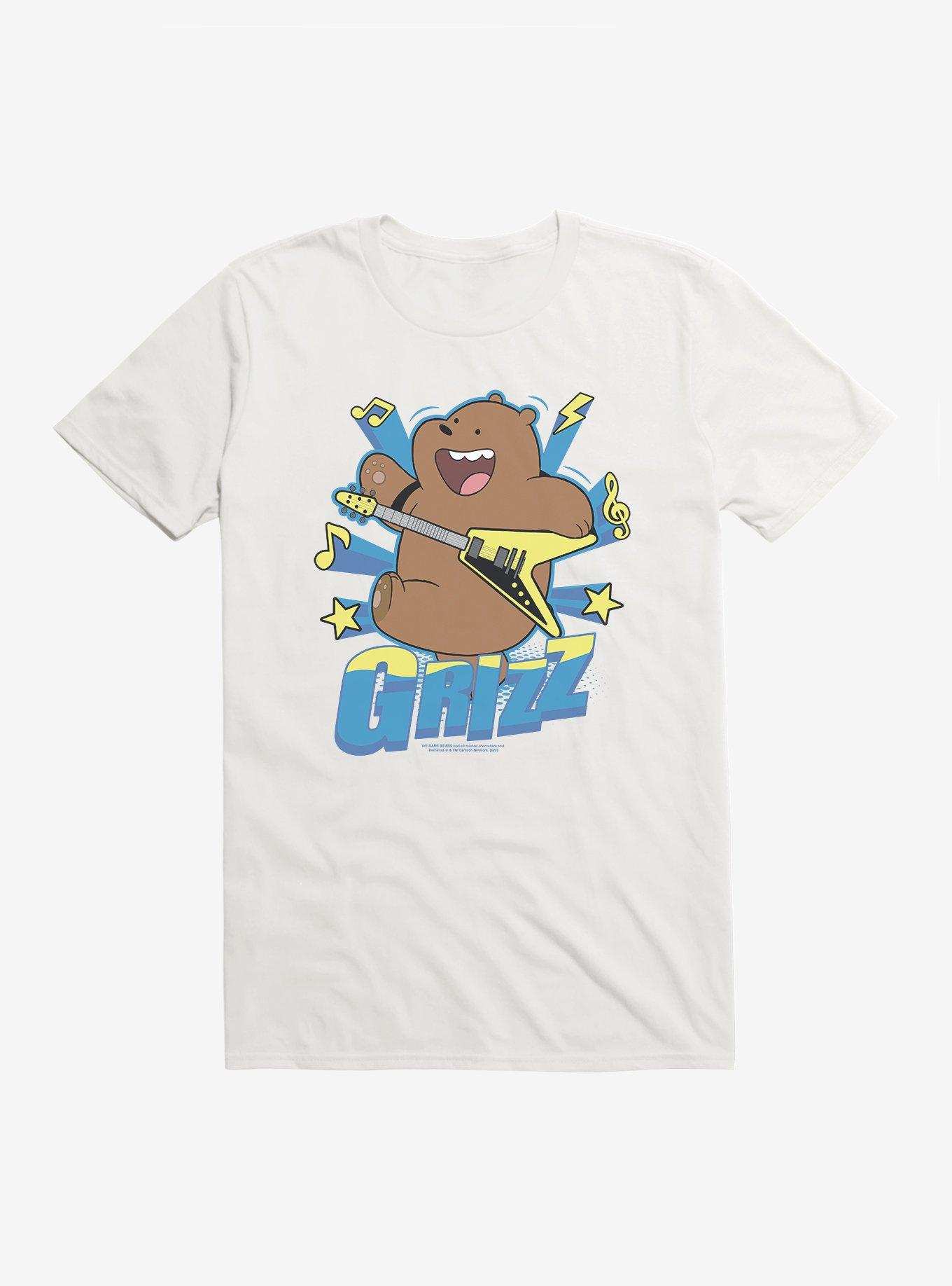 We Bare Bears Rockin Grizz T-Shirt, WHITE, hi-res