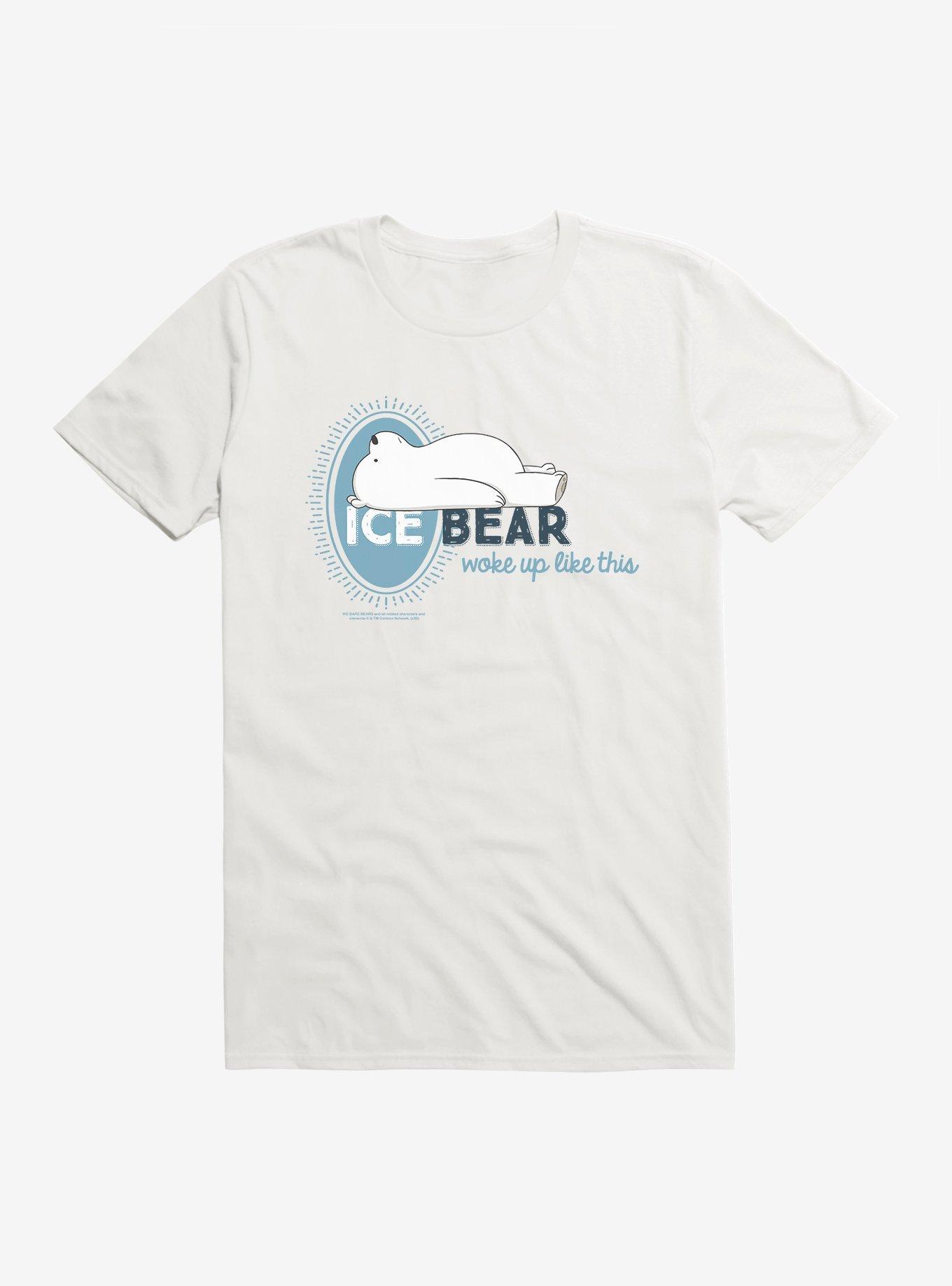 We Bare Bears Ice Bear Wake Up Like This T-Shirt, WHITE, hi-res