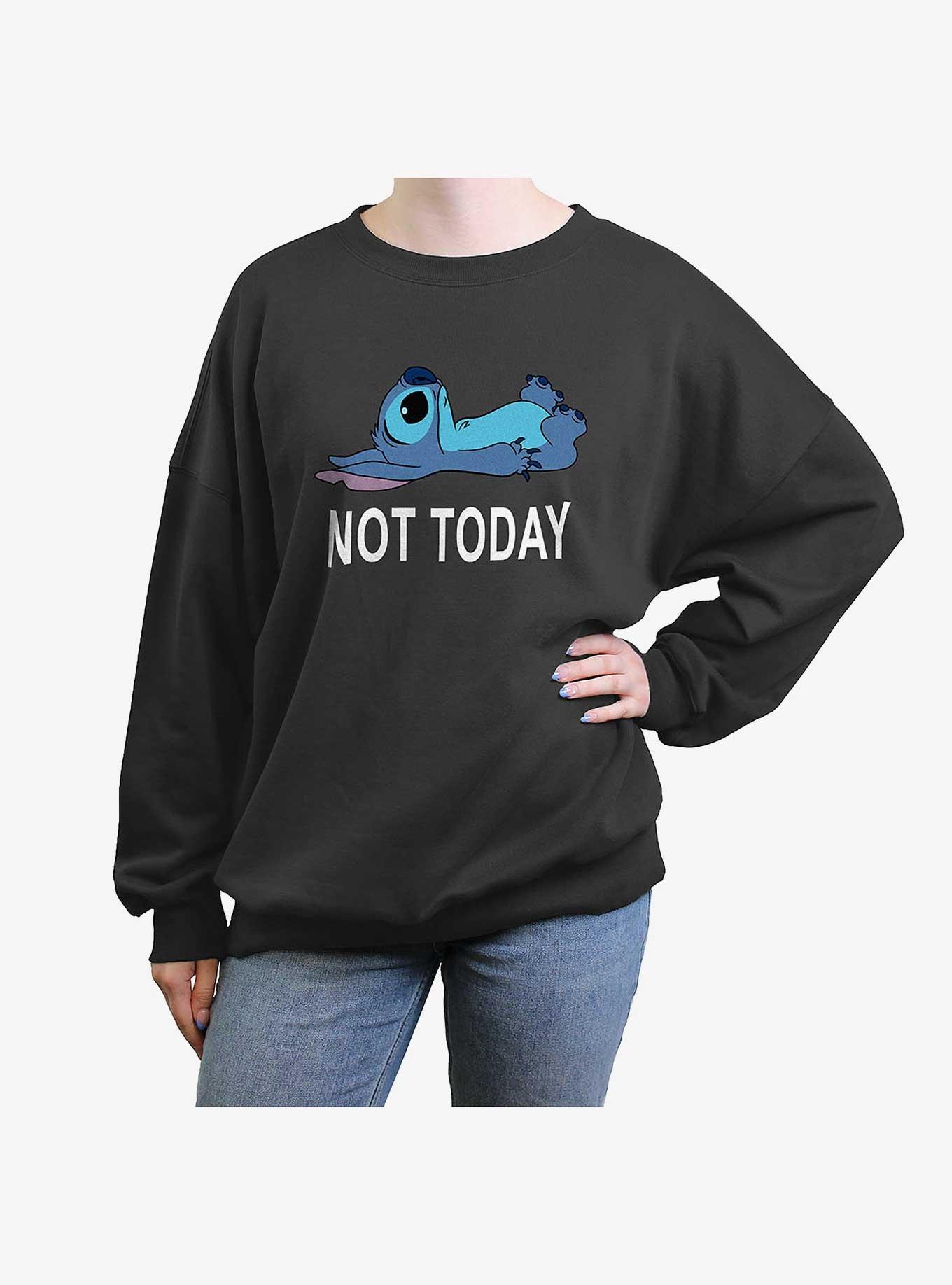 Disney Lilo & Stitch Not Today Girls Oversized Sweatshirt, , hi-res