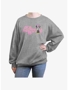 Disney Minnie Mouse Soft Pop Girls Oversized Sweatshirt, , hi-res