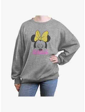 Disney Minnie Mouse Smile Minnie Girls Oversized Sweatshirt, , hi-res