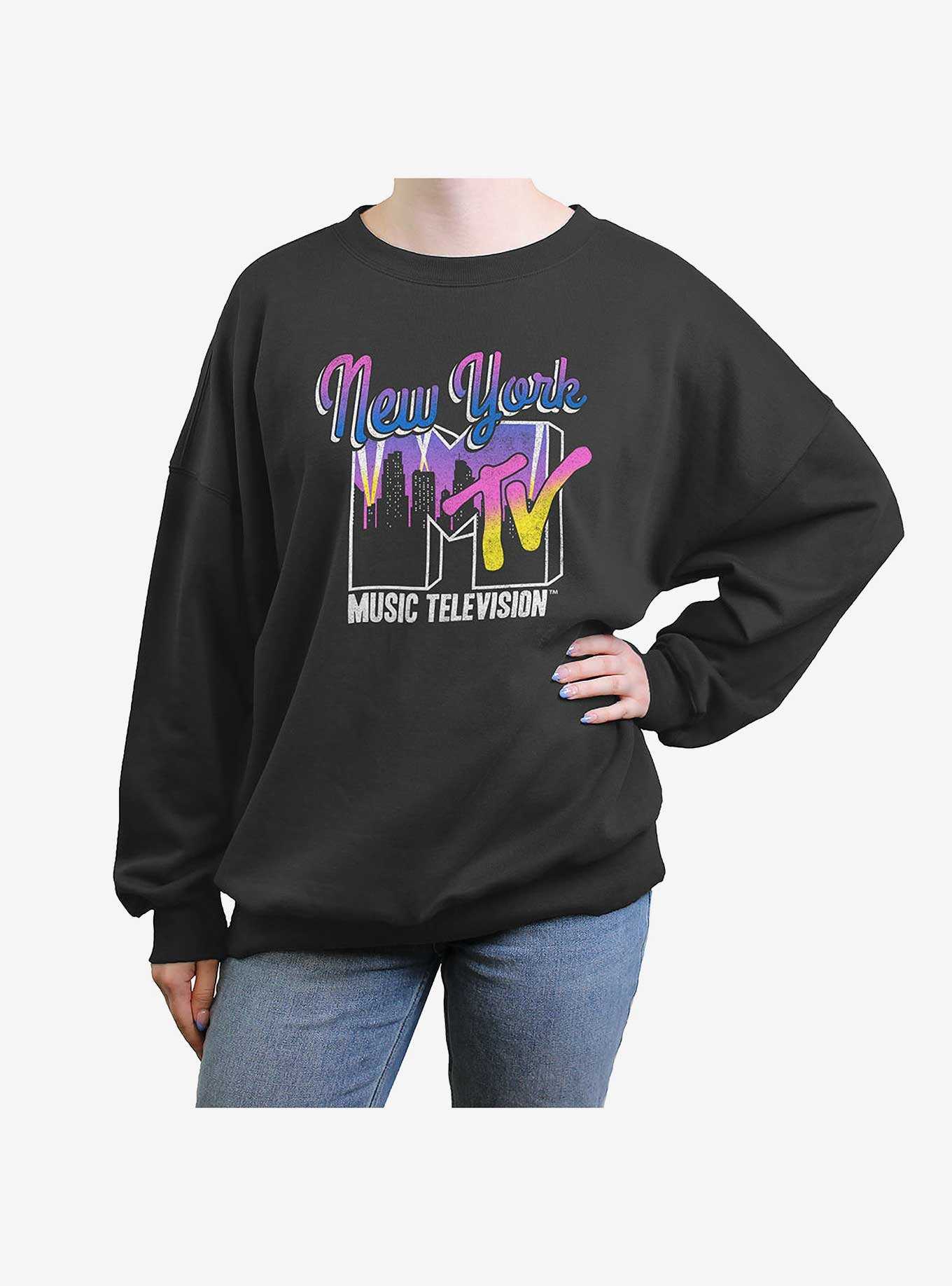 MTV New York City Lights Girls Oversized Sweatshirt, , hi-res