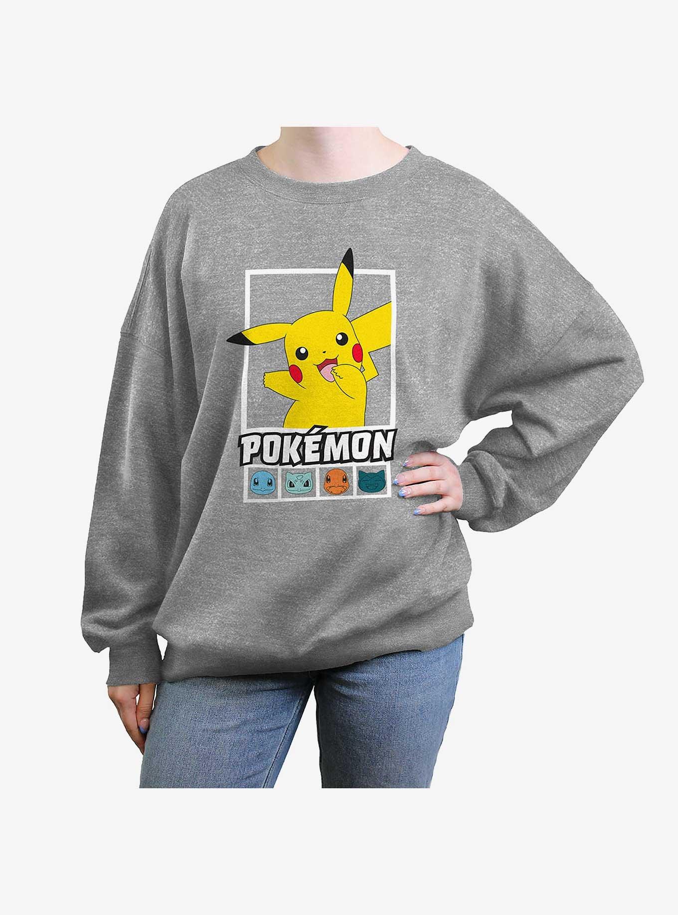 Pokemon Squares Team Girls Oversized Sweatshirt, , hi-res