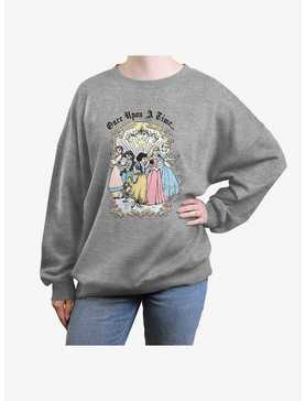 Disney Princesses Vintage Group Girls Oversized Sweatshirt, , hi-res