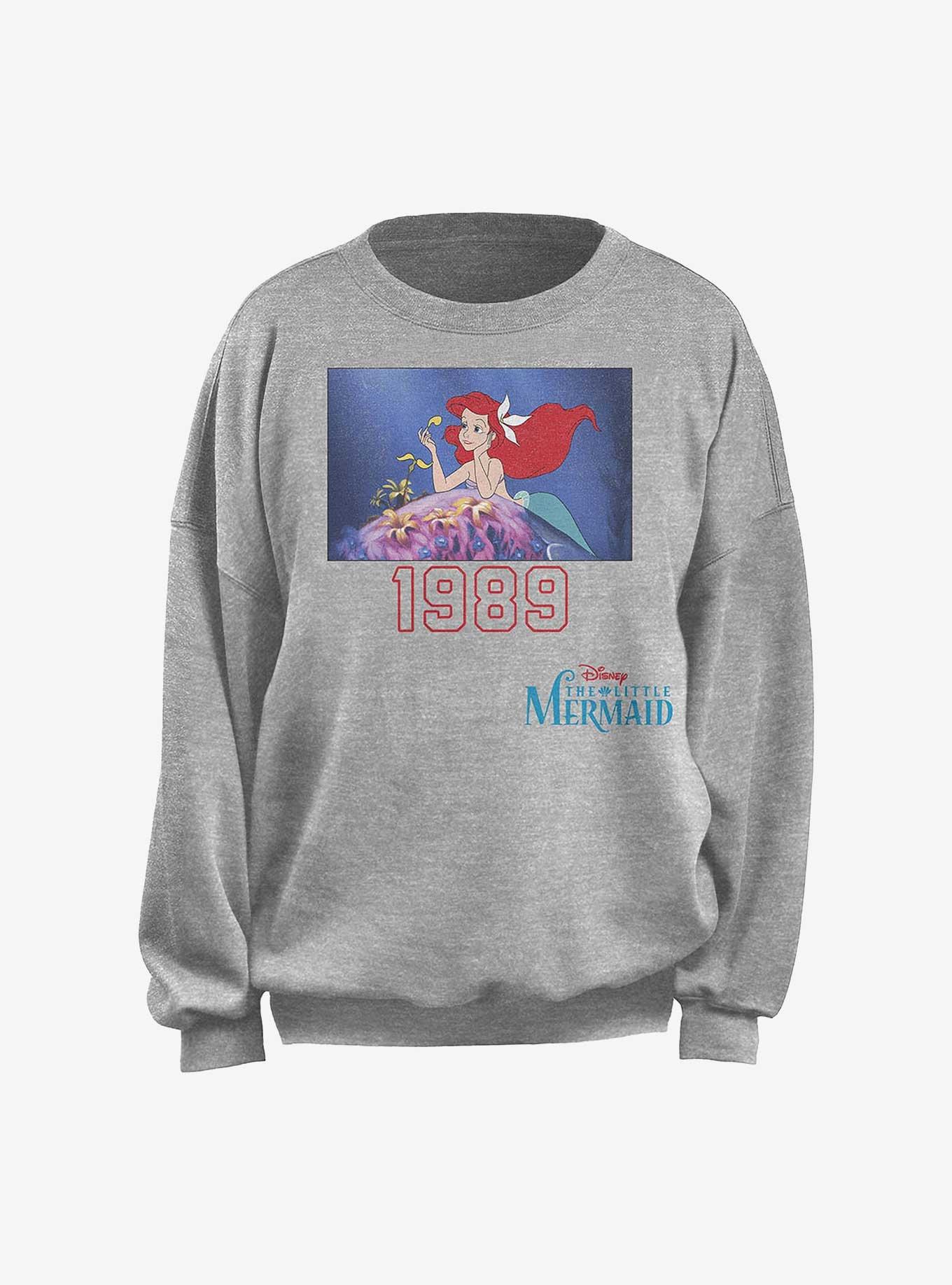 Disney The Little Mermaid Ariel 1989 Girls Oversized Sweatshirt, , hi-res