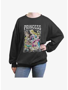 Disney Princesses Retro Princess Girls Oversized Sweatshirt, , hi-res