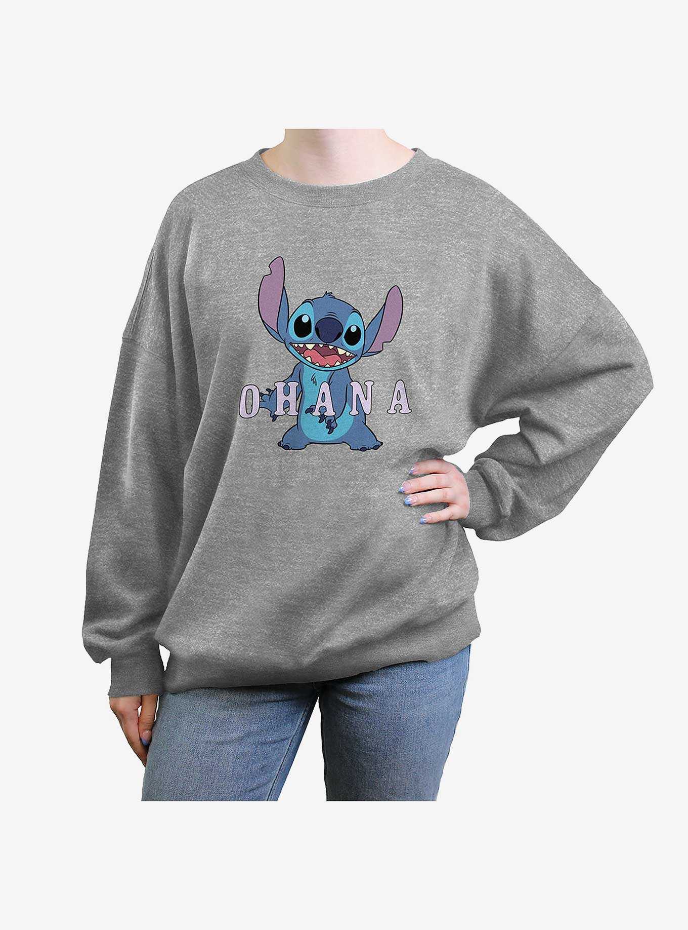 Disney Lilo & Stitch Ohana Girls Oversized Sweatshirt, , hi-res