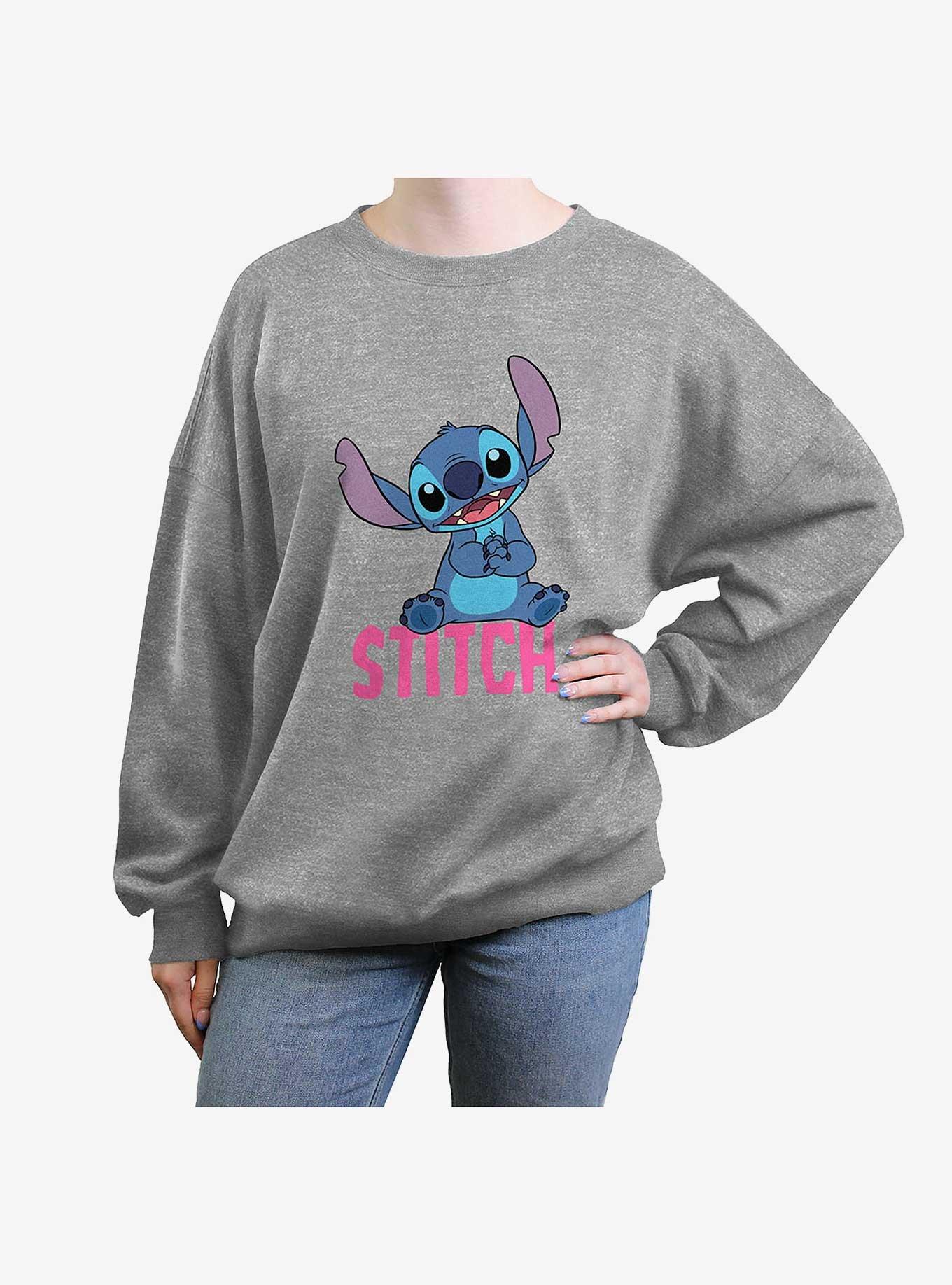 Disney Lilo & Stitch Sitting Classic Girls Oversized Sweatshirt, , hi-res