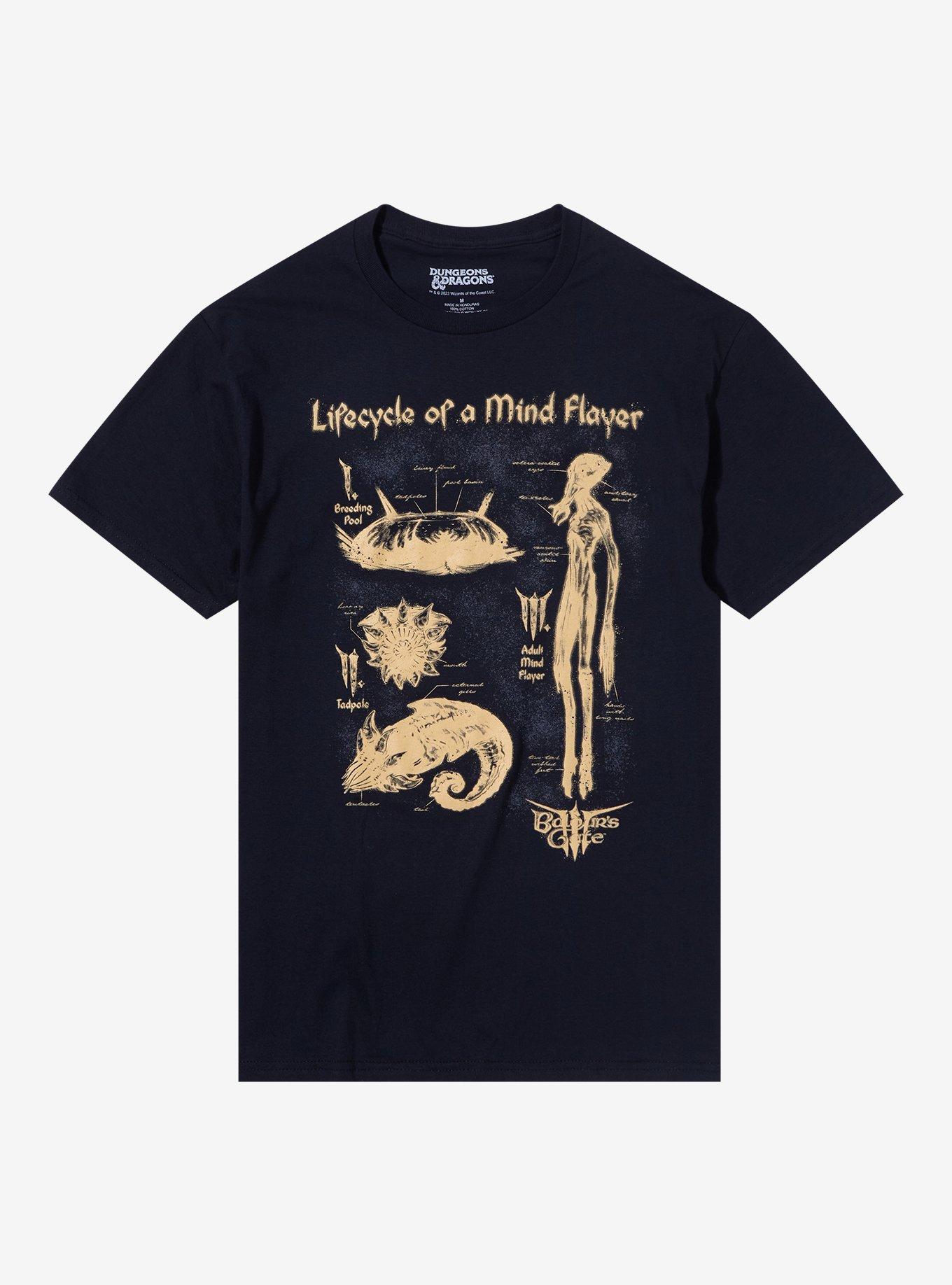 Baldur's Gate 3 Mind Flayer Lifecycle T-Shirt, , hi-res