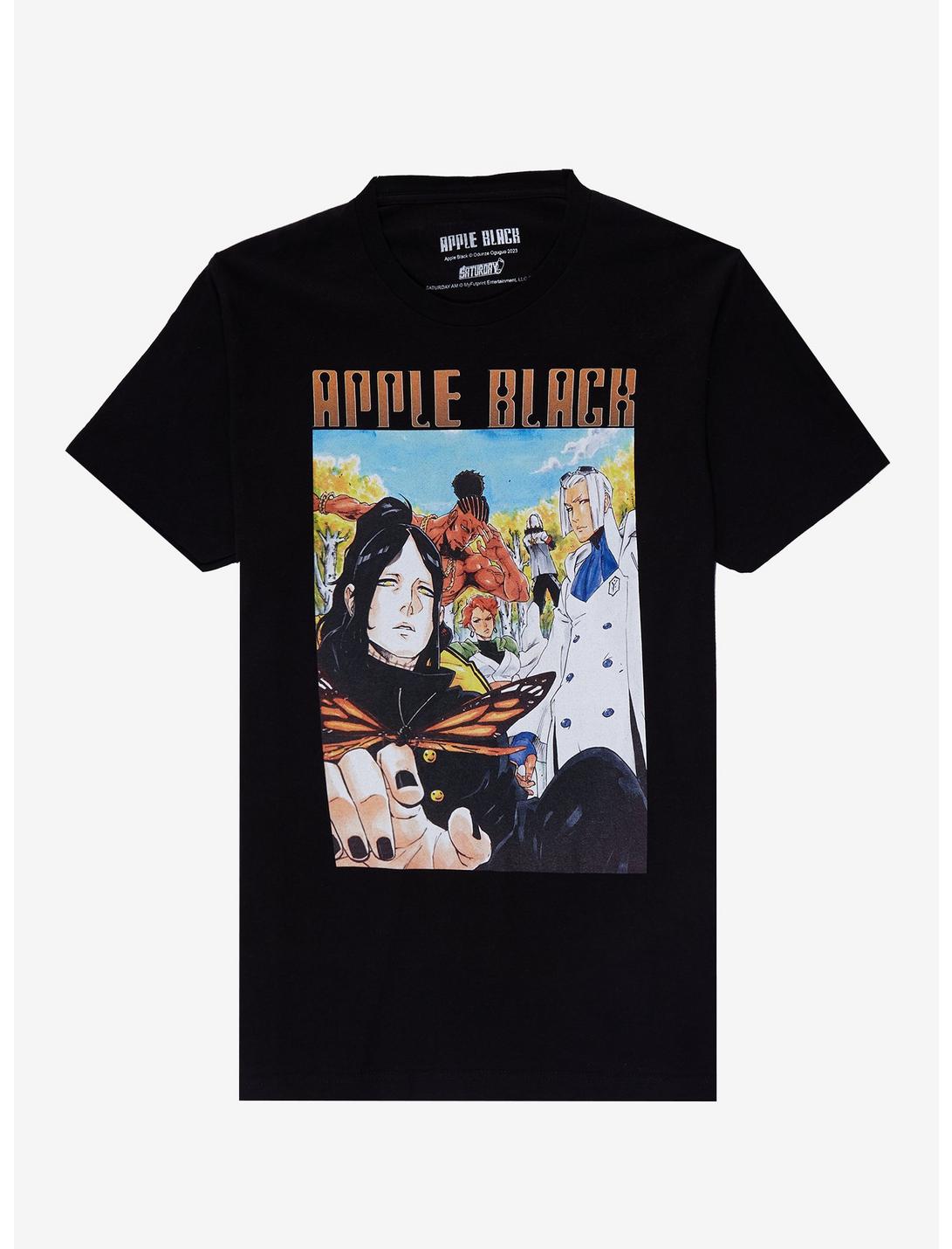 Apple Black Group Shot T-Shirt, BLACK, hi-res