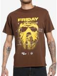Friday The 13th Yellow Mask T-Shirt, CHOCOLATE, hi-res