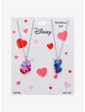 Disney Stitch & Angel Heart Best Friend Necklace Set, , hi-res