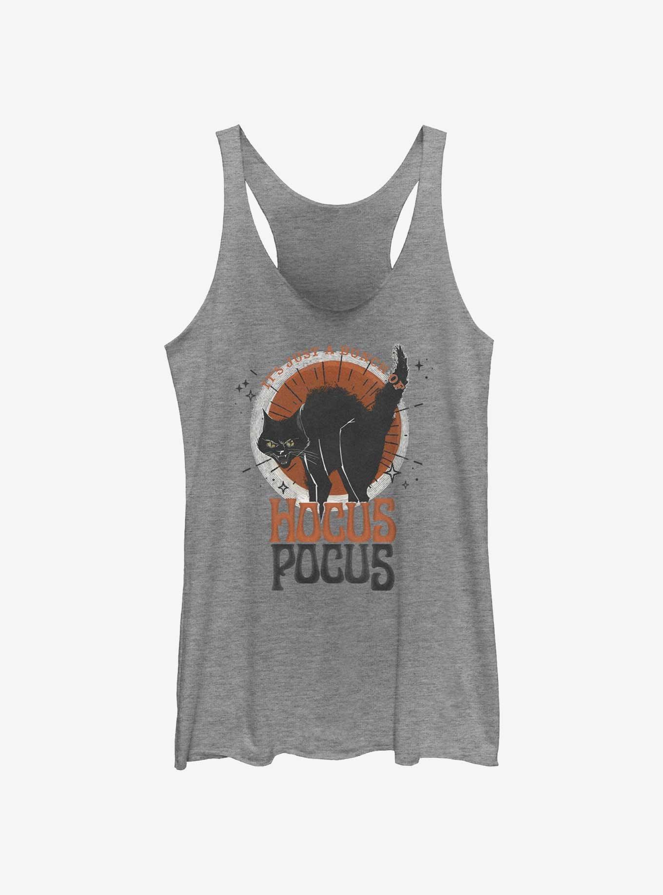 Disney Hocus Pocus Bunch of Hocus Pocus Black Cat Binx Girls Tank, GRAY HTR, hi-res