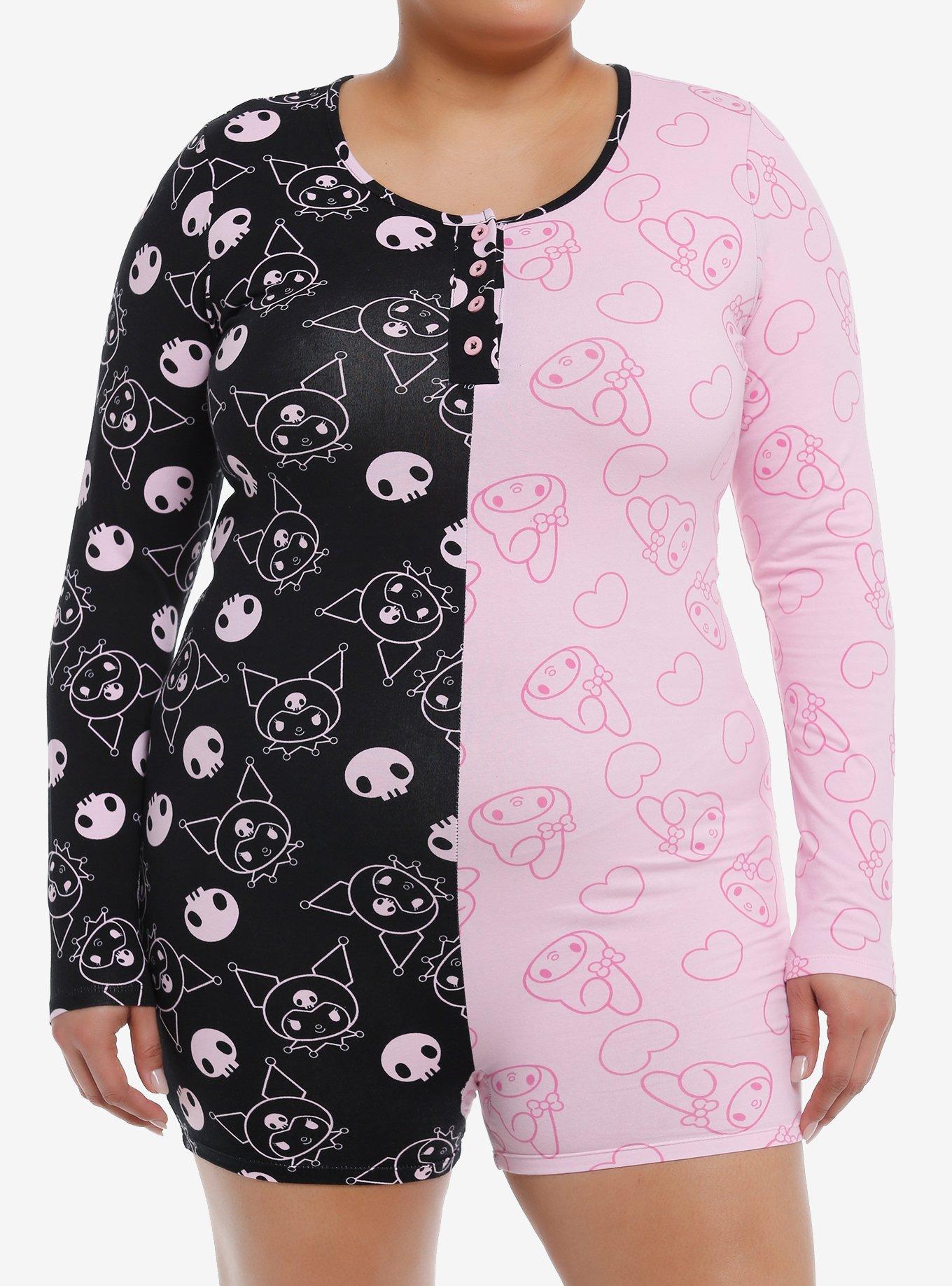 My Melody & Kuromi Split Lounge Romper Plus Size, , hi-res