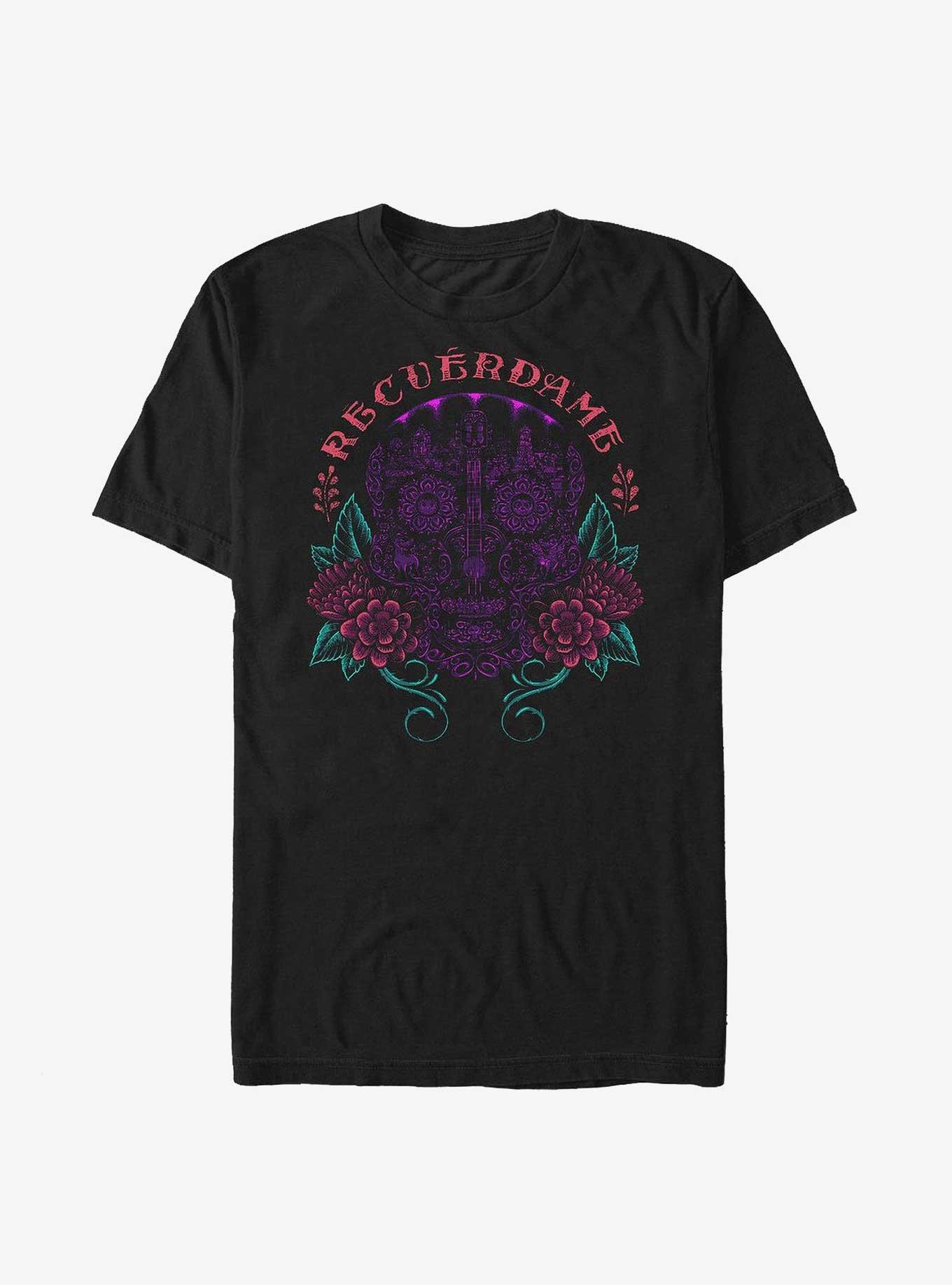 Disney Pixar Coco Recuerdame Skull Collage T-Shirt, , hi-res