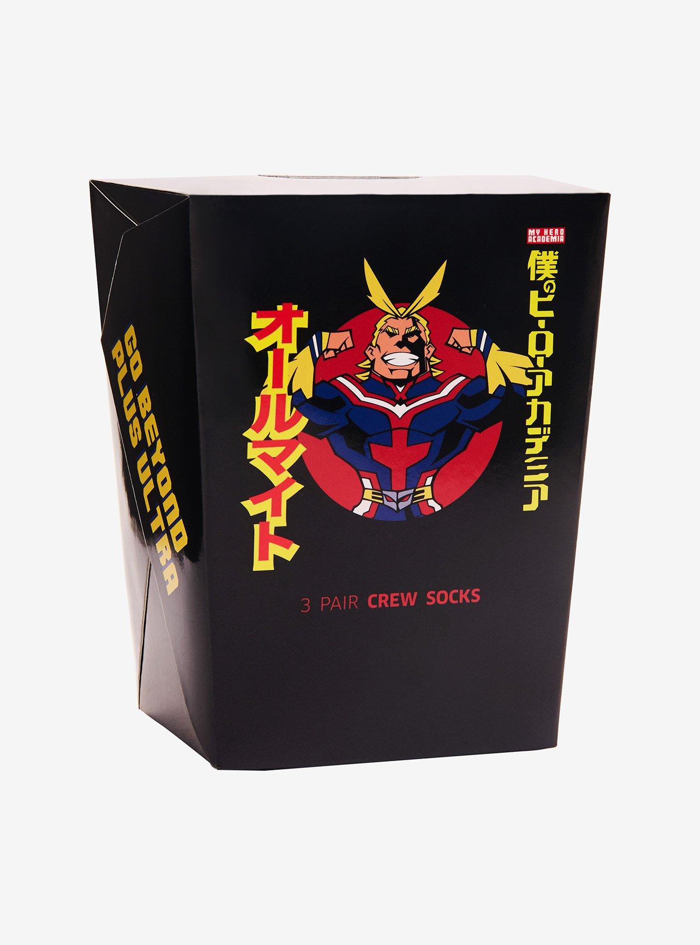 My Hero Academia Hero Trio Crew Sock Box 3 Pair, , hi-res