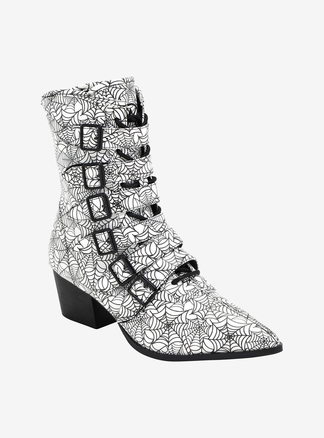 Strange Cvlt Spider Webs Coven Boots, MULTI, hi-res