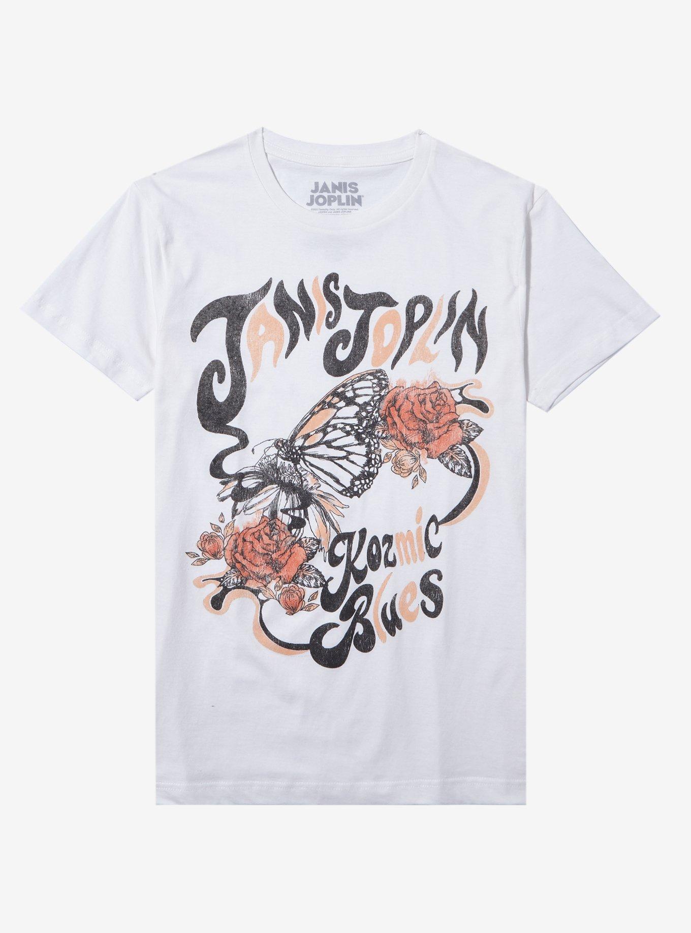 Janis Joplin Kozmic Blues Boyfriend Fit Girls T-Shirt, CREAM, hi-res