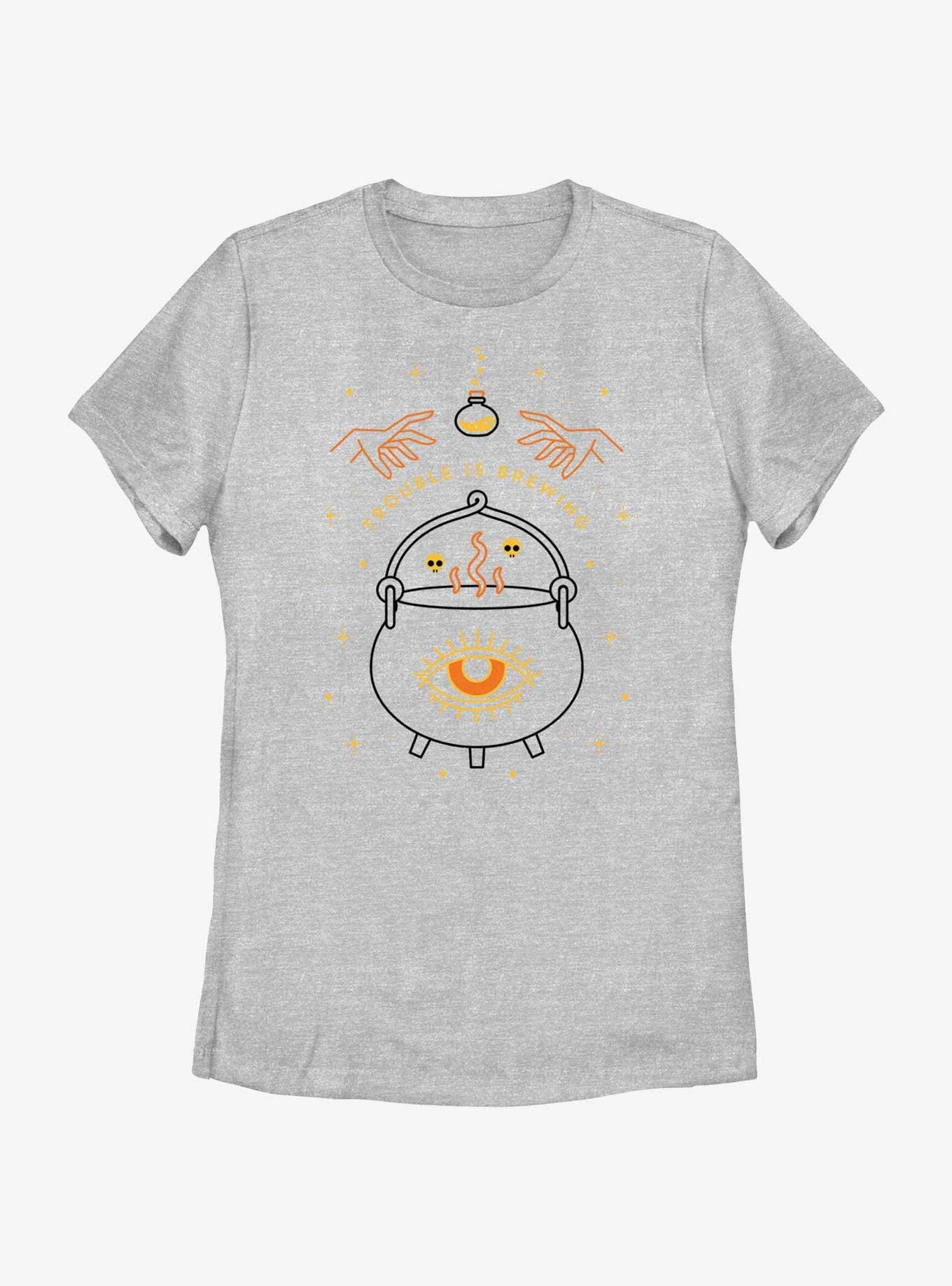Disney Hocus Pocus Trouble Is Brewing Womens T-Shirt, ATH HTR, hi-res