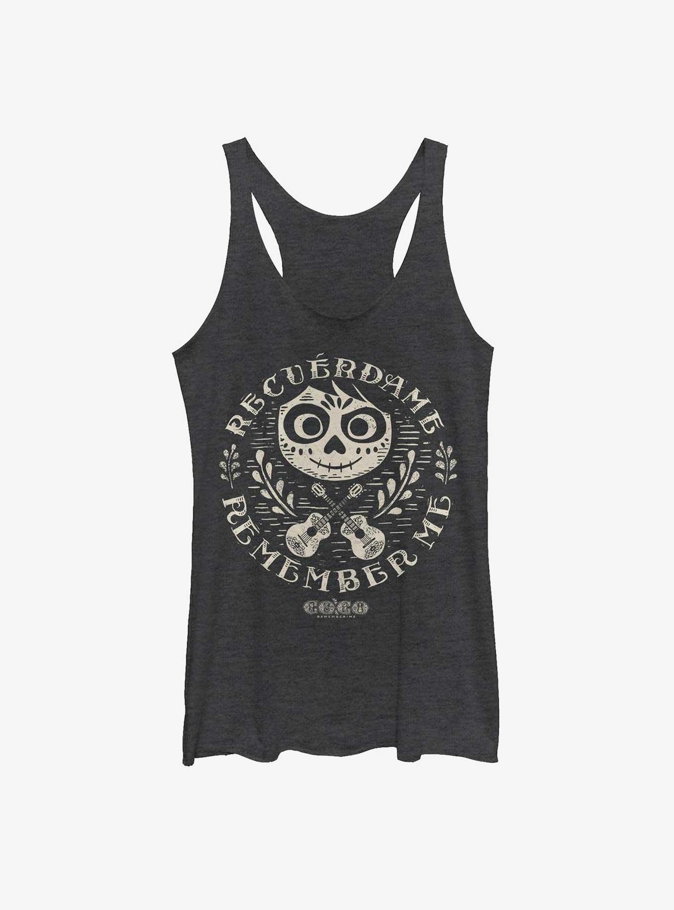 Disney Pixar Coco Remember Me Miguel Womens Tank Top, BLK HTR, hi-res