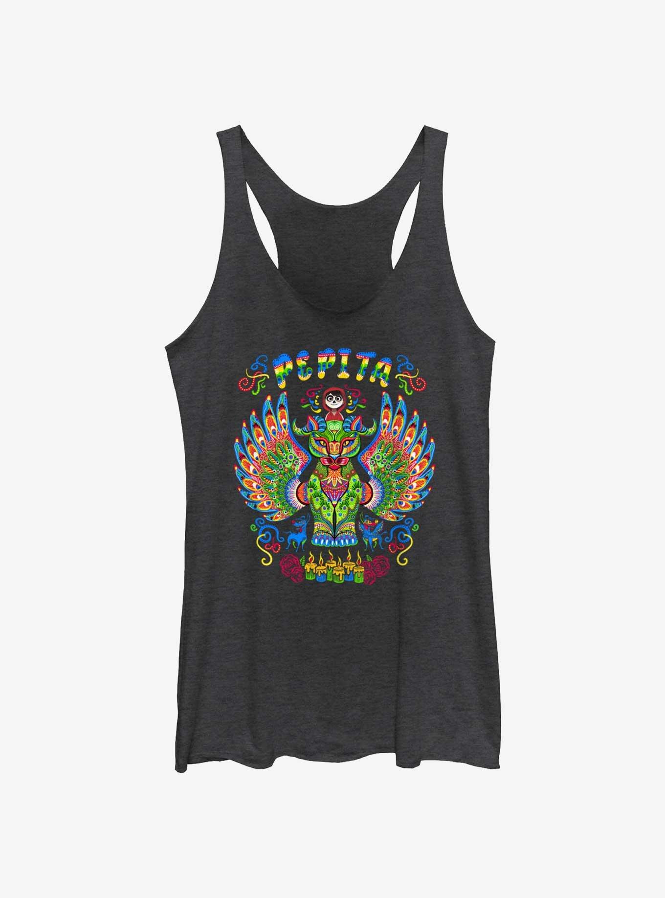 Disney Pixar Coco Alebrije Pepita Womens Tank Top, BLK HTR, hi-res
