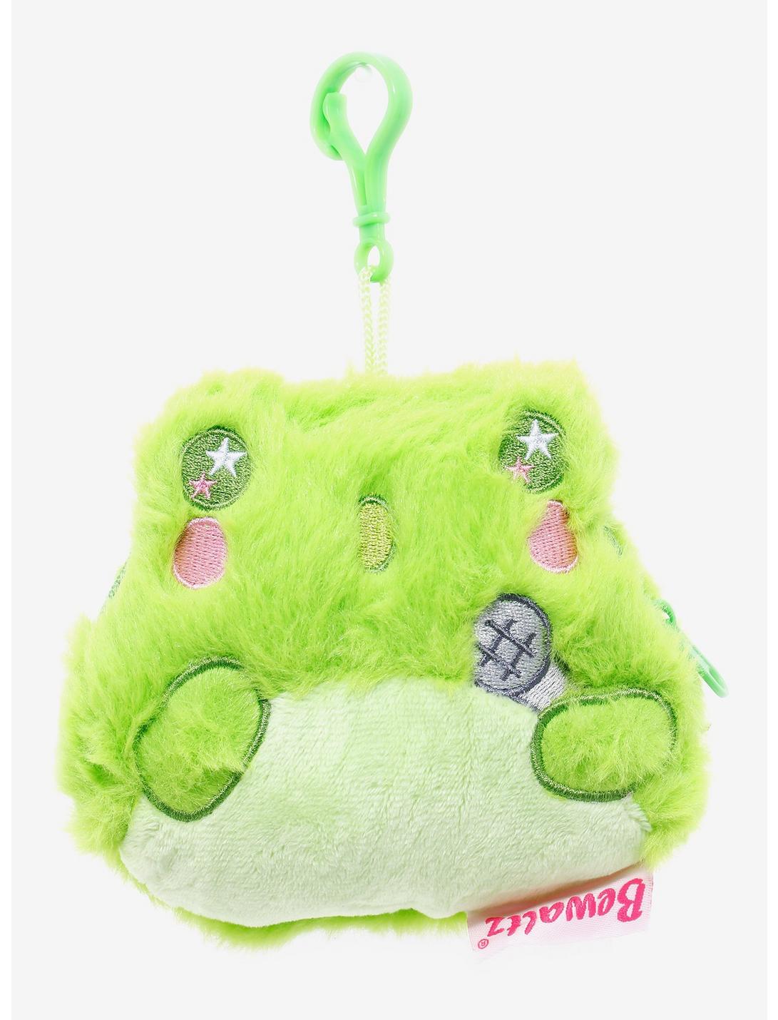 Green Microphone Frog Fuzzy Coin Purse, , hi-res
