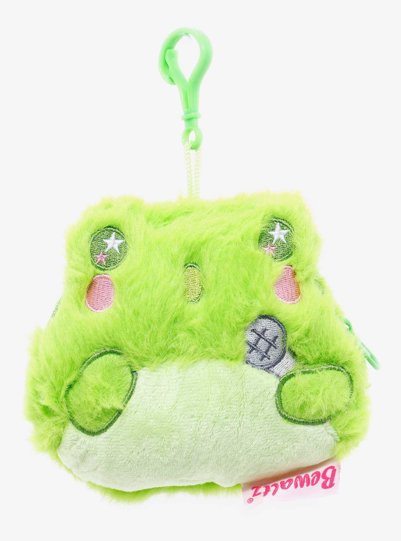 Green Microphone Frog Fuzzy Coin Purse, , hi-res