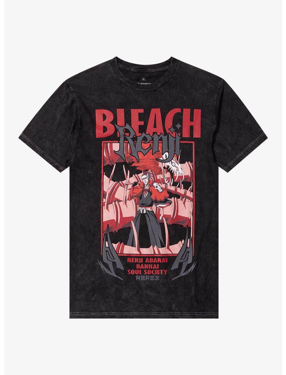 BLEACH Renji Abarai Dark Wash T-Shirt, BLACK, hi-res