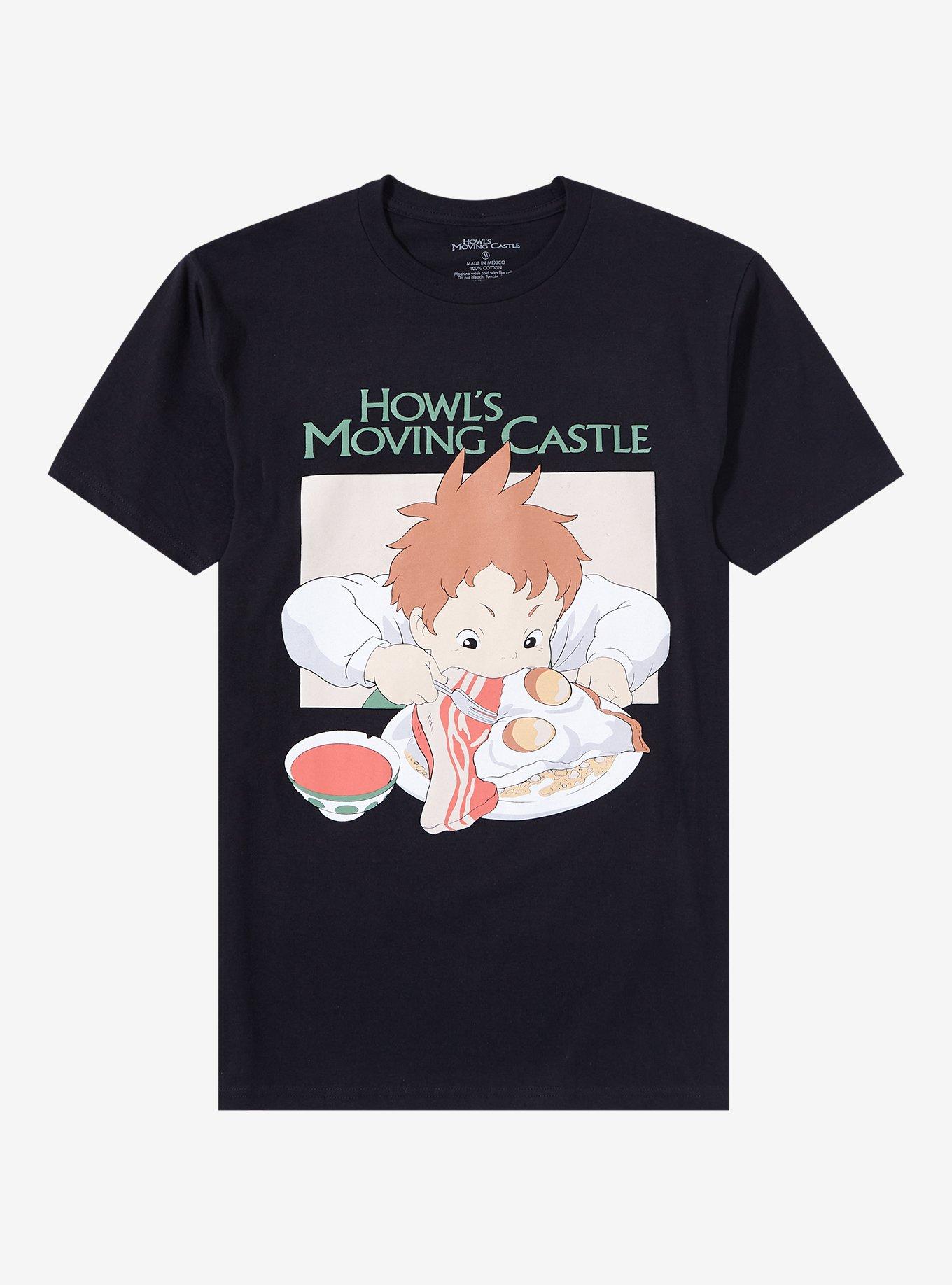 Studio Ghibli Howl's Moving Castle Markl Breakfast T-Shirt, BLACK, hi-res
