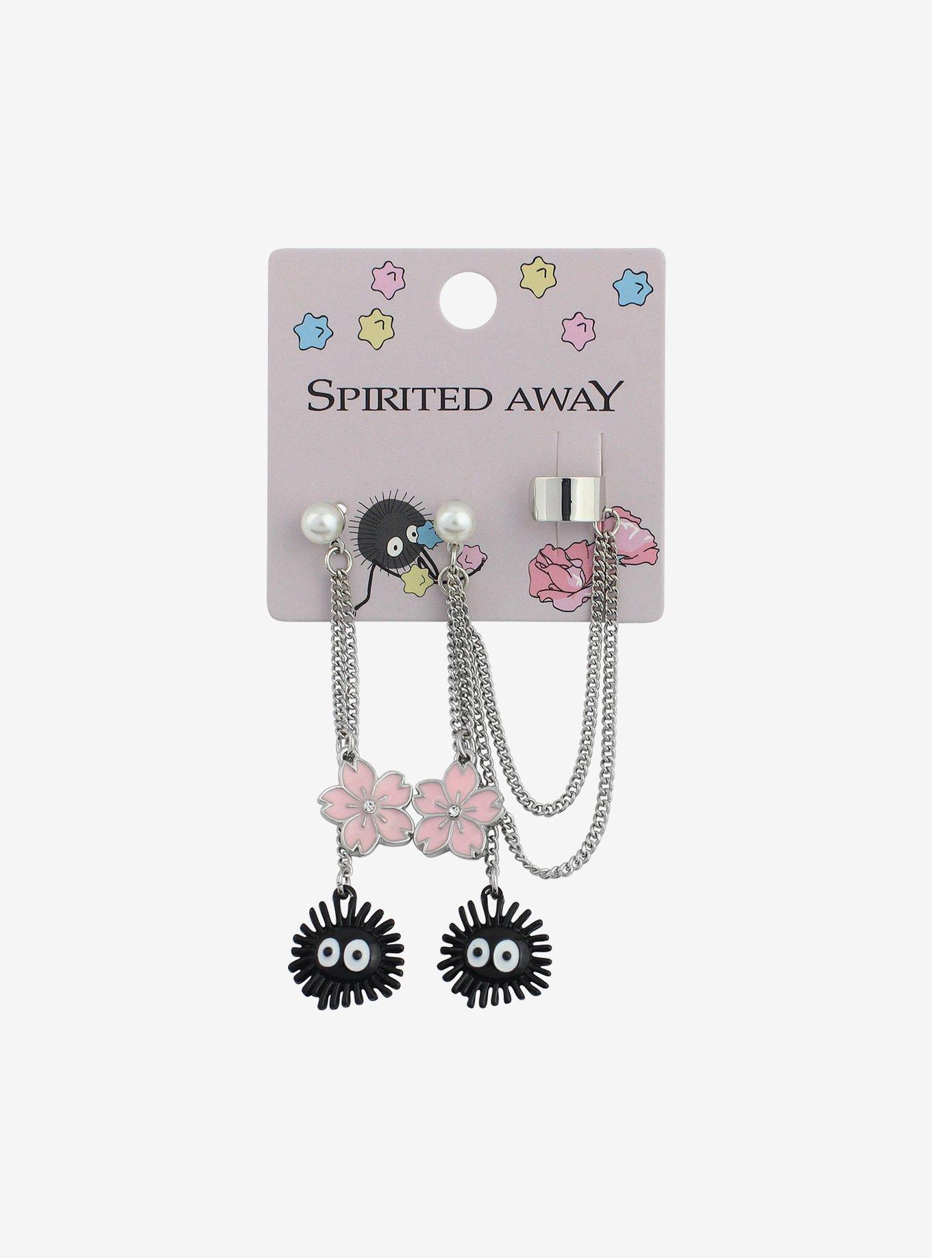 Studio Ghibli Spirited Away Soot Sprites Sakura Cuff Earrings, , hi-res