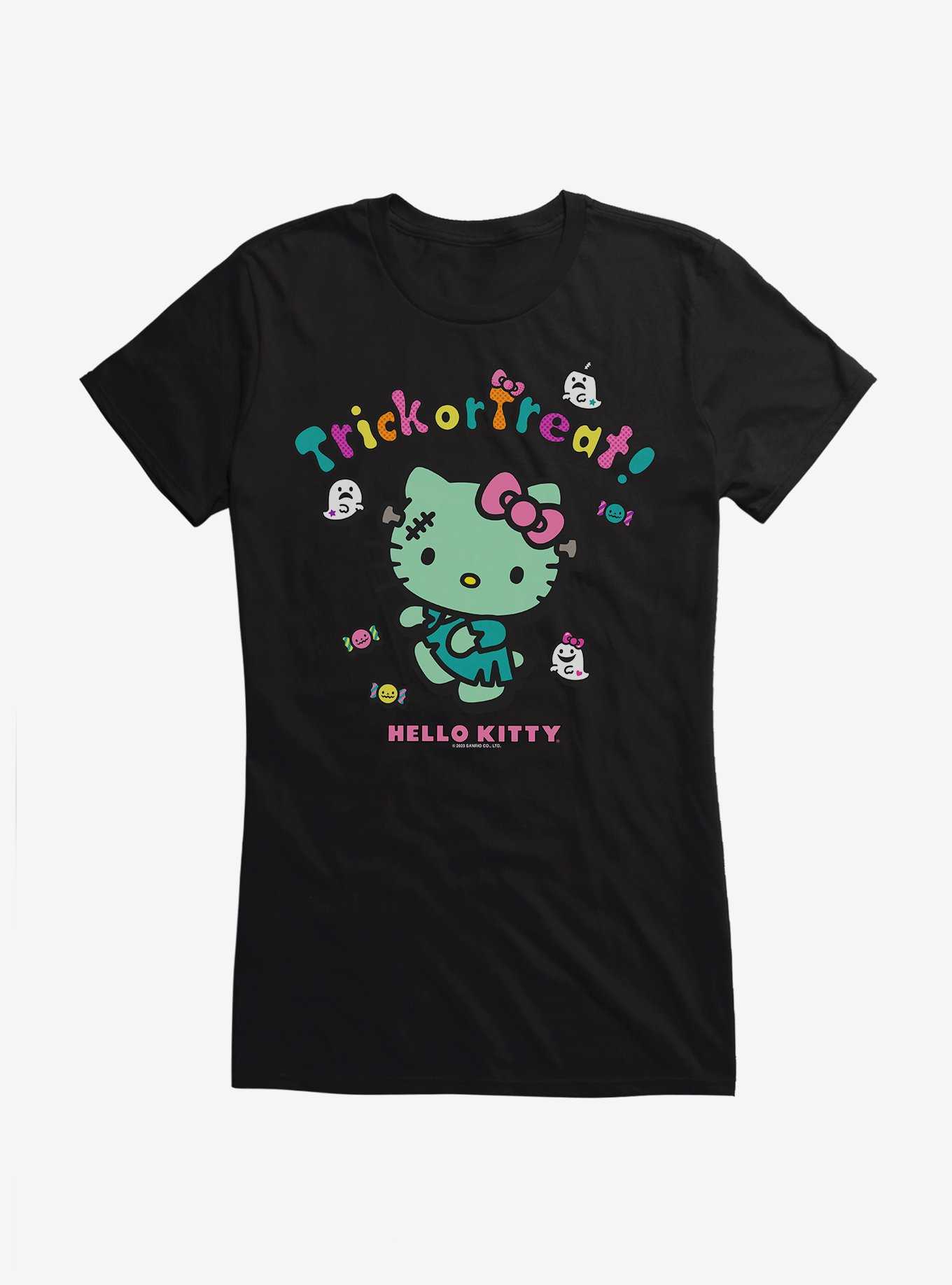 Hello Kitty Trick Or Treat Frankenstein Girls T-Shirt, , hi-res
