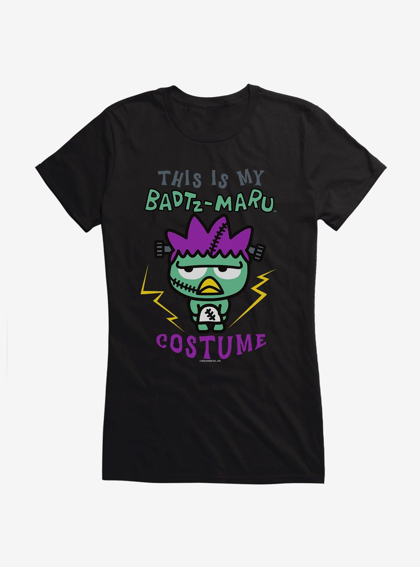 Badtz-Maru This Is My Costume Frankenstein Girls T-Shirt, BLACK, hi-res