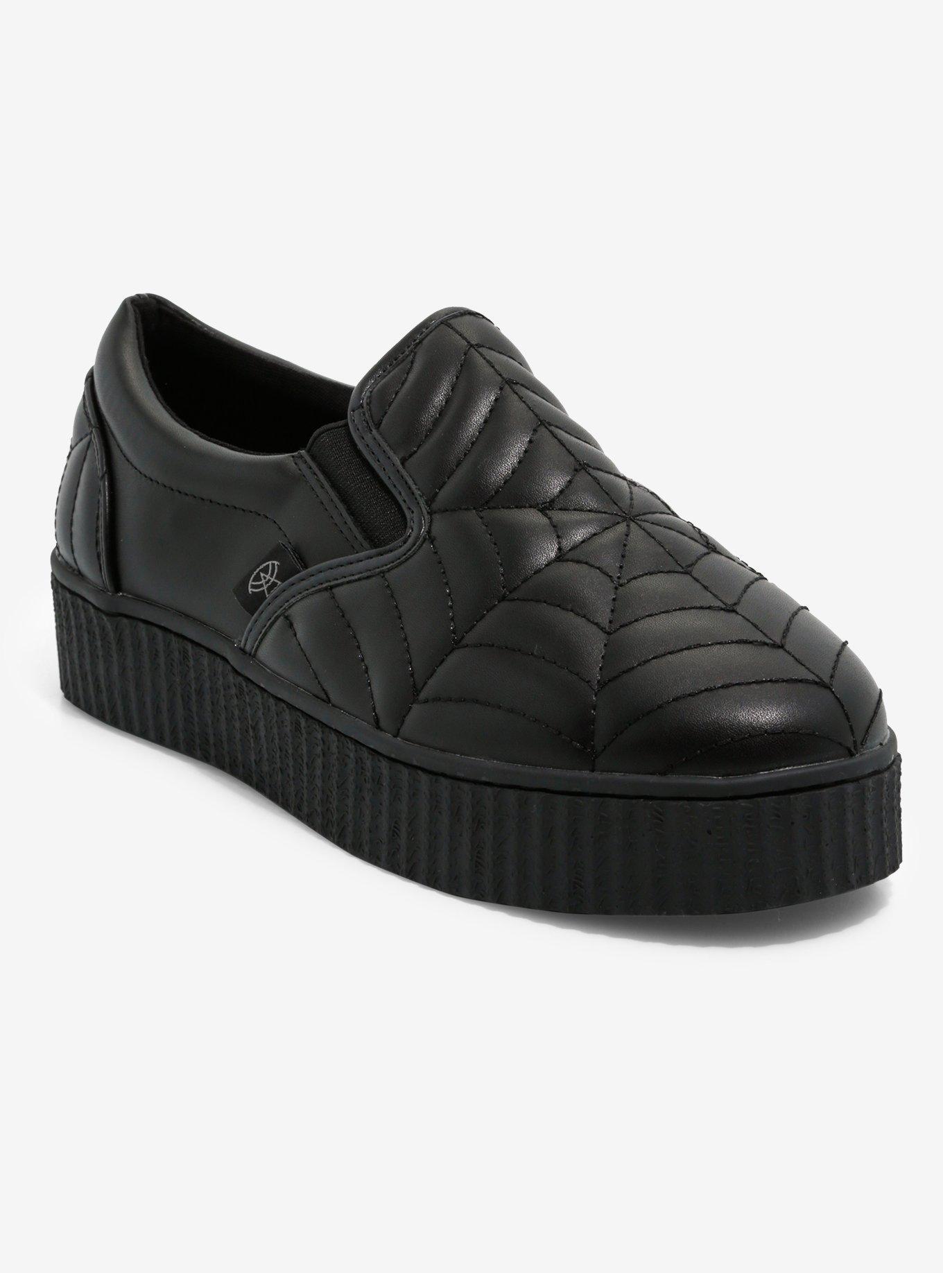 Strange Cvlt Krypt Black Web Slip-On Sneakers, MULTI, hi-res