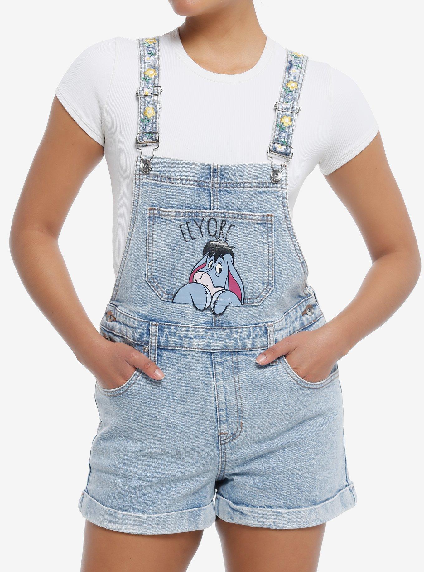 Disney Winnie The Pooh Eeyore Denim Shortalls, MULTI, hi-res