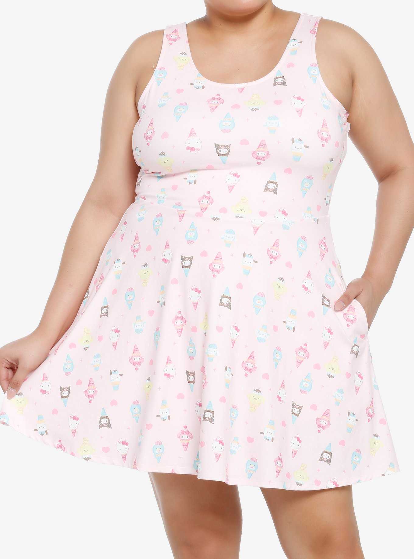 Hello Kitty And Friends Ice Cream Skater Dress Plus Size, , hi-res