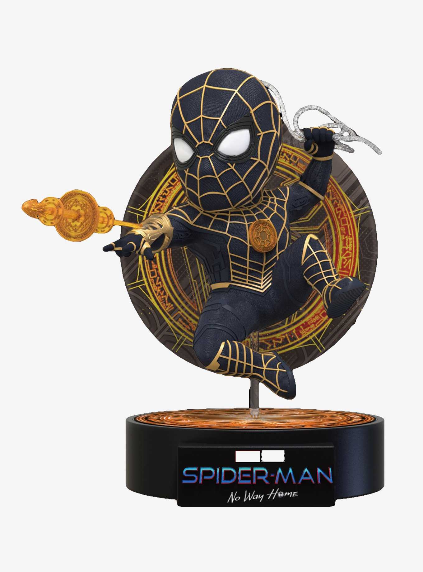 Beast Kingdom Marvel Spider-Man: No Way Home Spider-Man Black & Gold Suit Statue, , hi-res