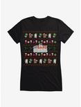 We Bear Bears Festive Ugly Christmas Pattern Girls T-Shirt, BLACK, hi-res