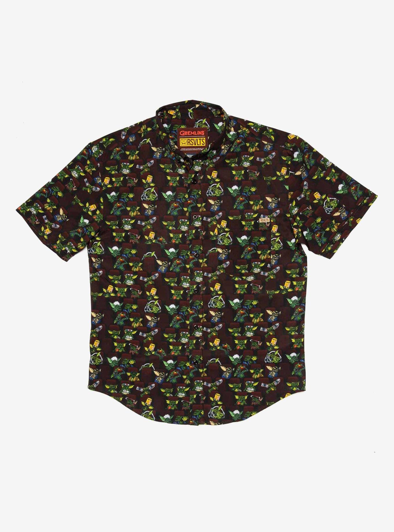 RSVLTS Gremlins "Mogwai Matinee" Button-Up Shirt, BLACK, hi-res