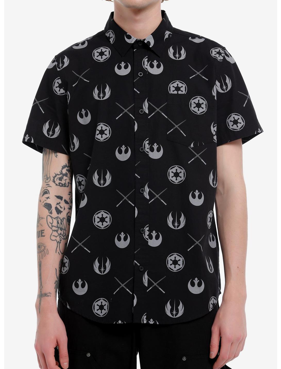 Our Universe Star Wars Icons Woven Button-Up Our Universe Exclusive, MULTI, hi-res